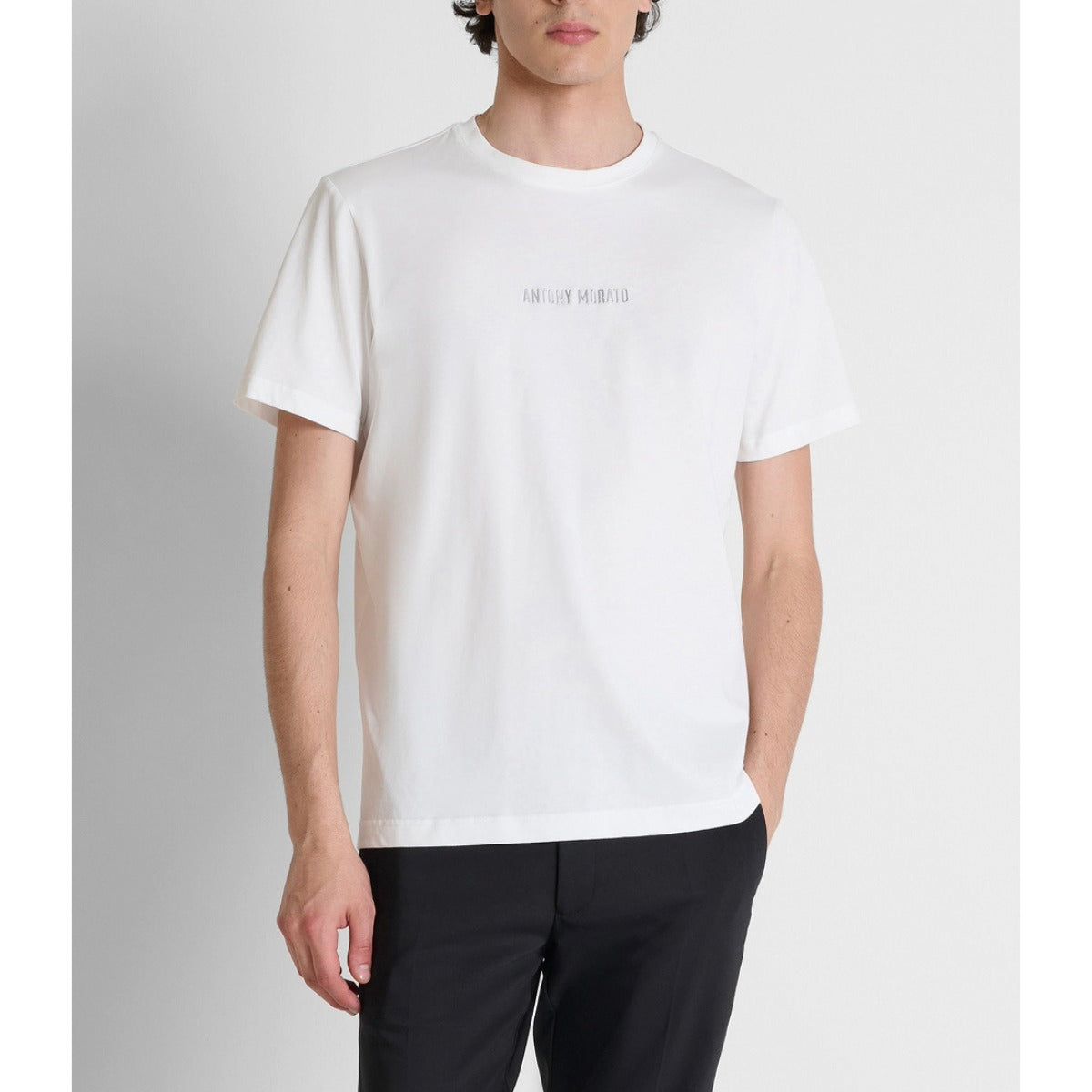 ANTONY MORATO REGULAR FIT LOGO T-SHIRT CREAM MMKS02696