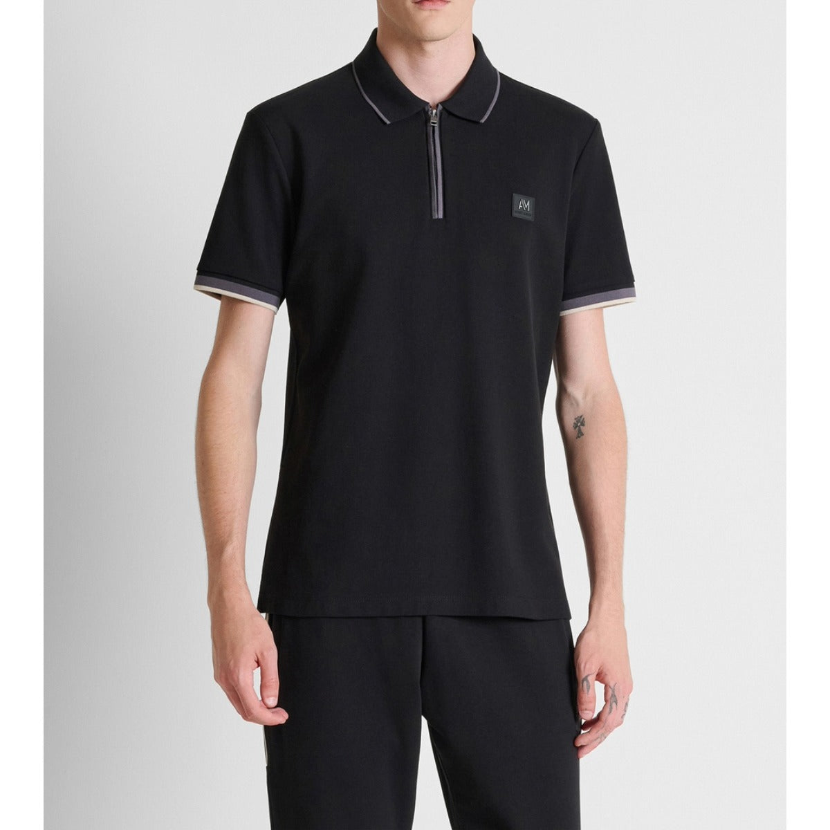 ANTONY MORATO REGULAR FIT PIQUE POLO T-SHIRT BLACK MMKS02732