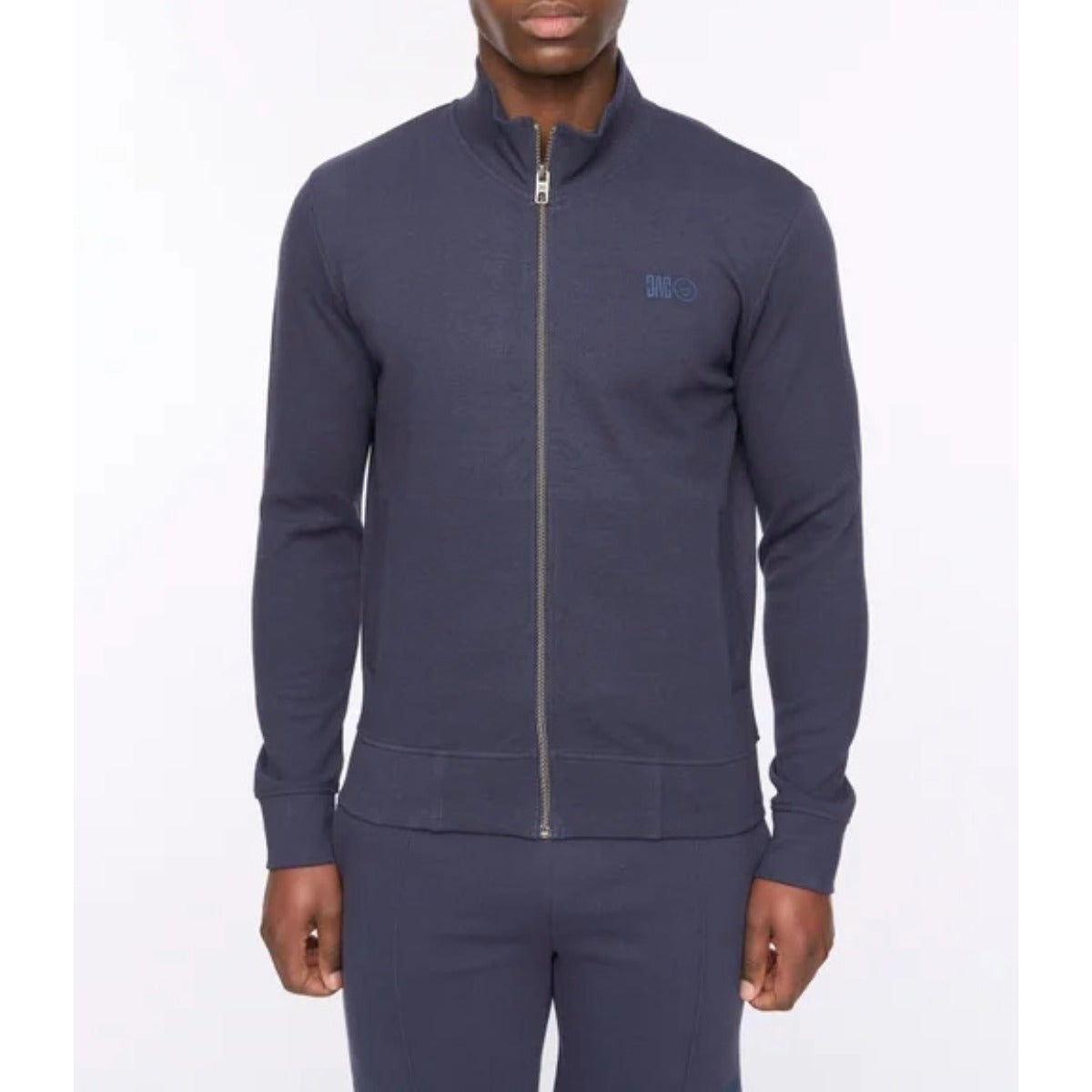 DUCK & COVER HANNINGS ZIP UP SWEATSHIRT NAVY