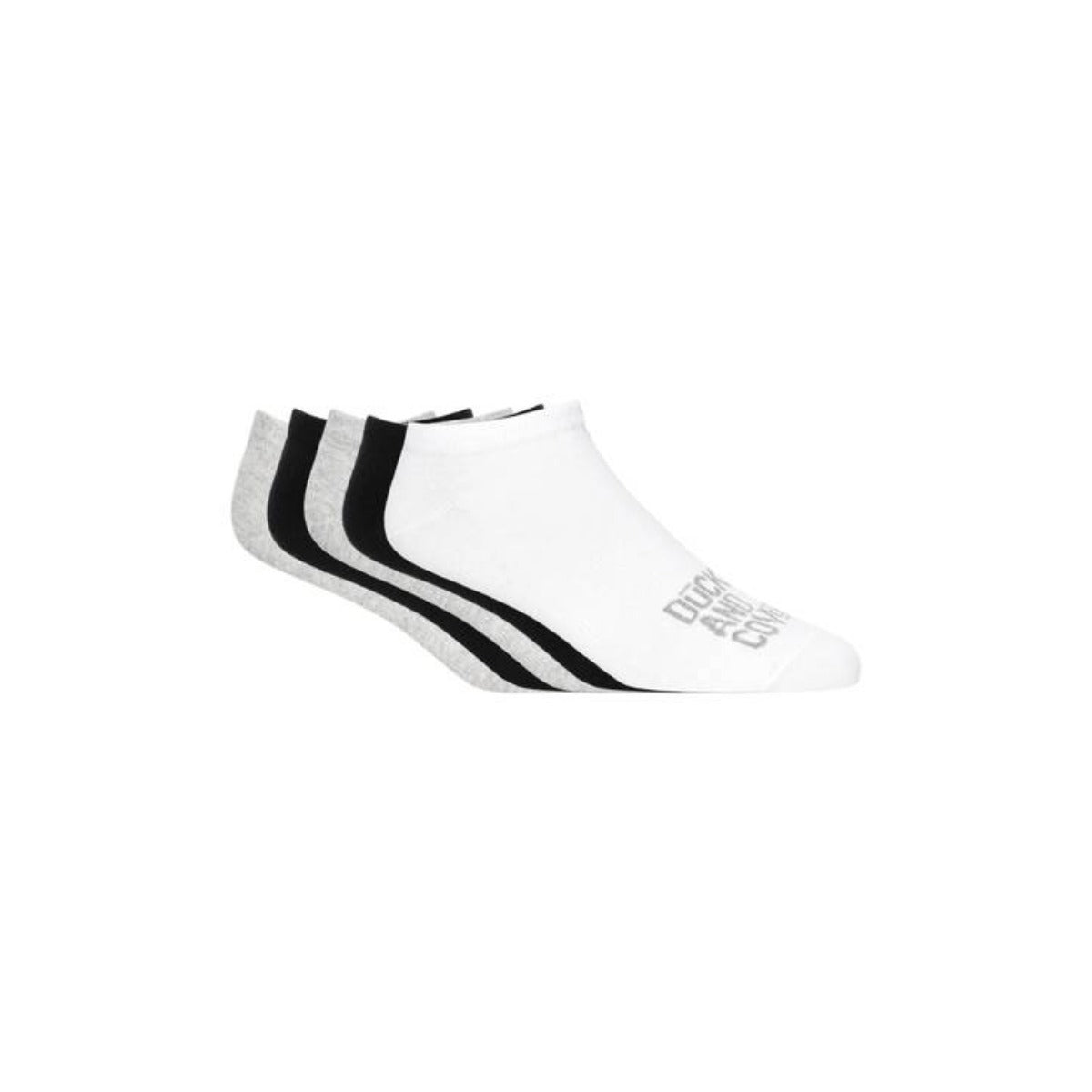 DUCK & COVER FUBEL ASSORTED COLOURS 5 PACK TRAINER SOCKS
