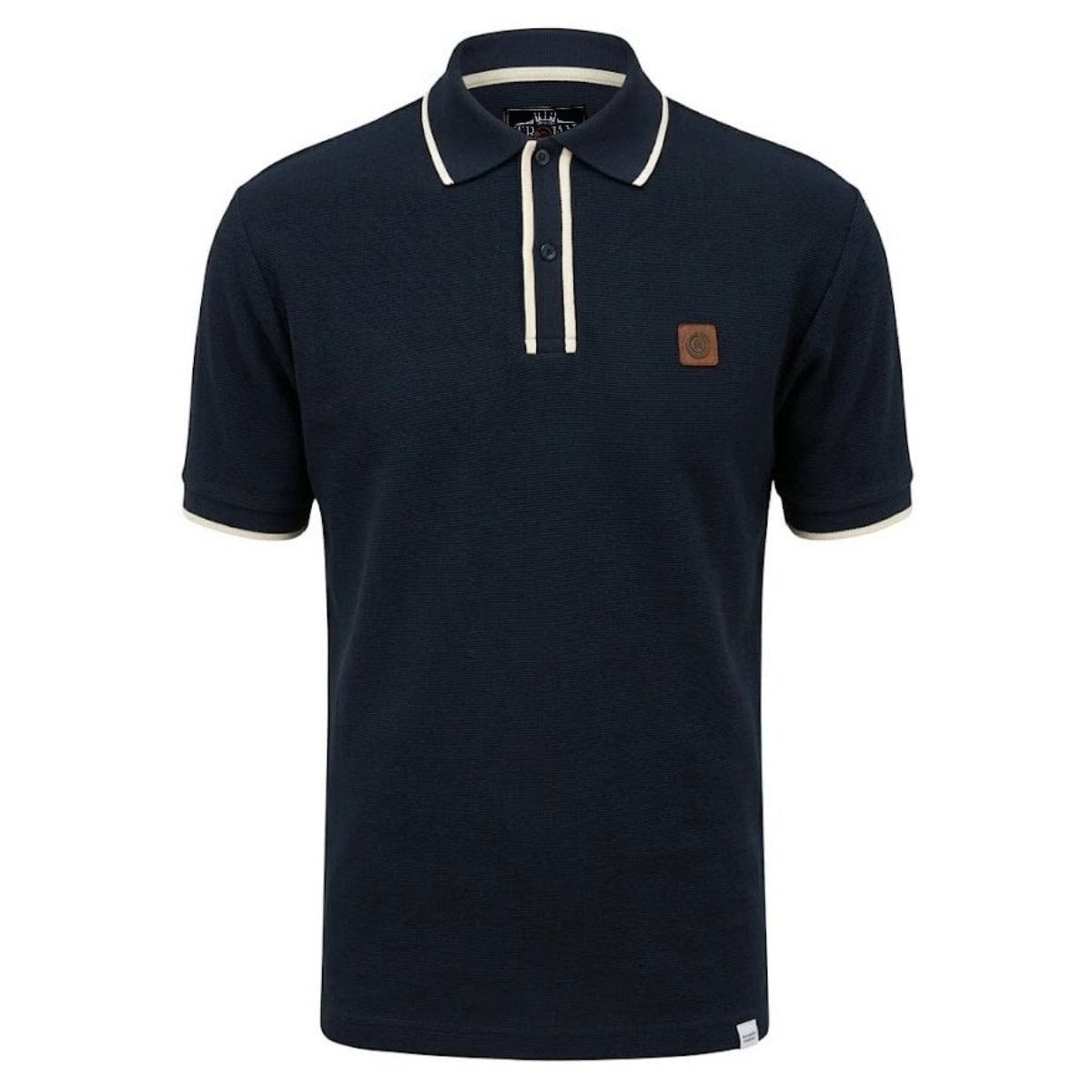 TROJAN MONO OTTOMAN RIB POLO TR9117 NAVY