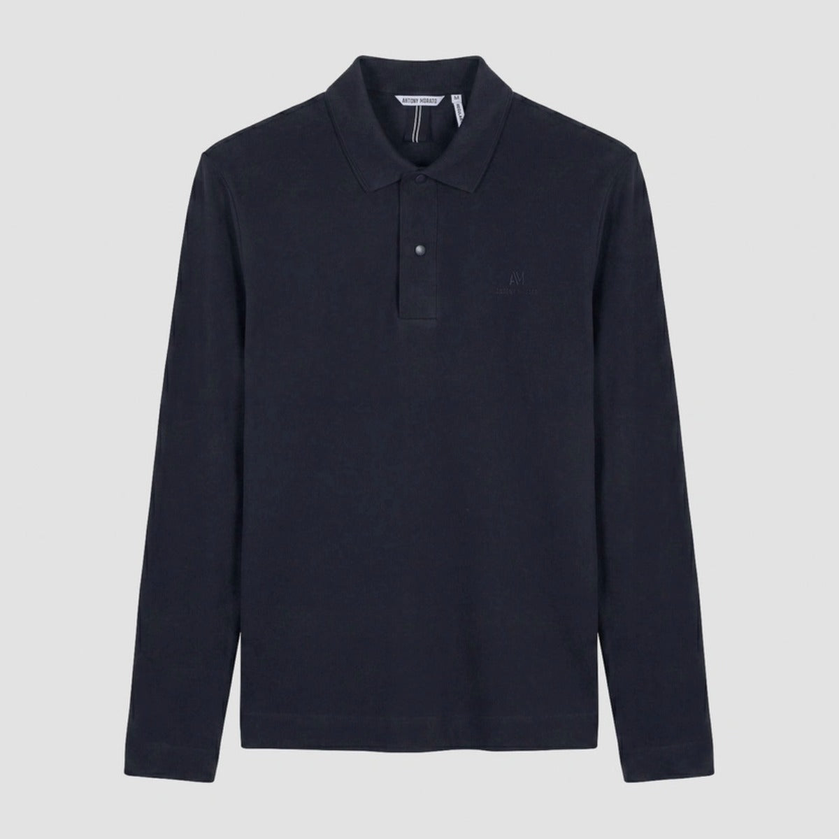 ANTONY MORATO REGULAR FIT L/S POLO T-SHIRT MARINE NAVY MMKL00337