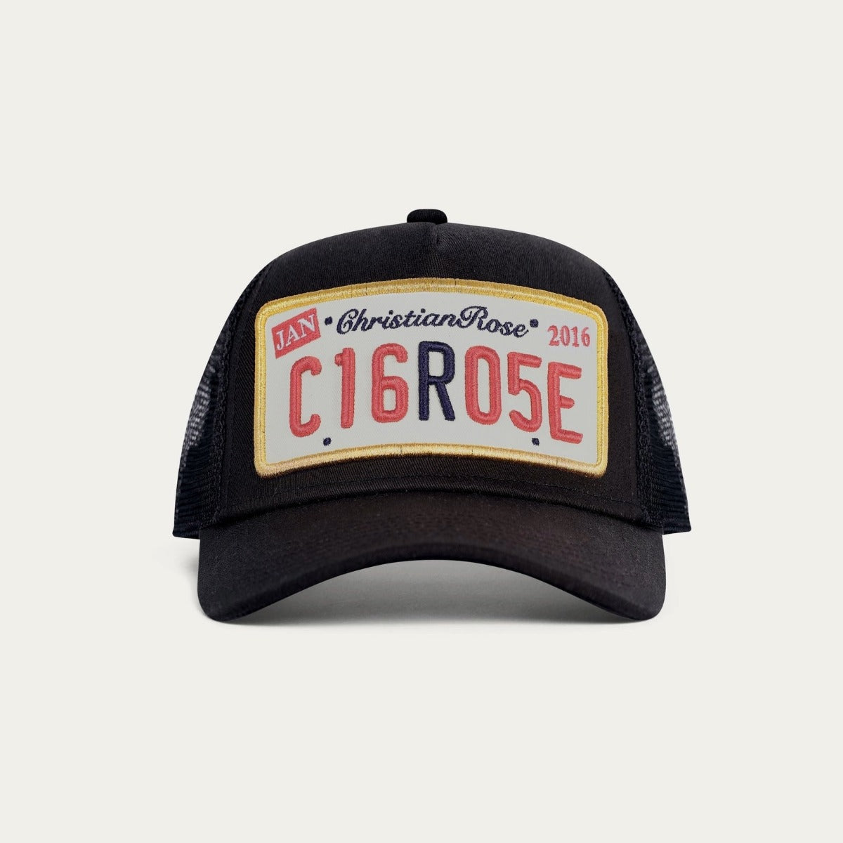 CHRISTIAN ROSE PRIVATE PLATE CAP STONE BLACK/GOLD CR001BGW