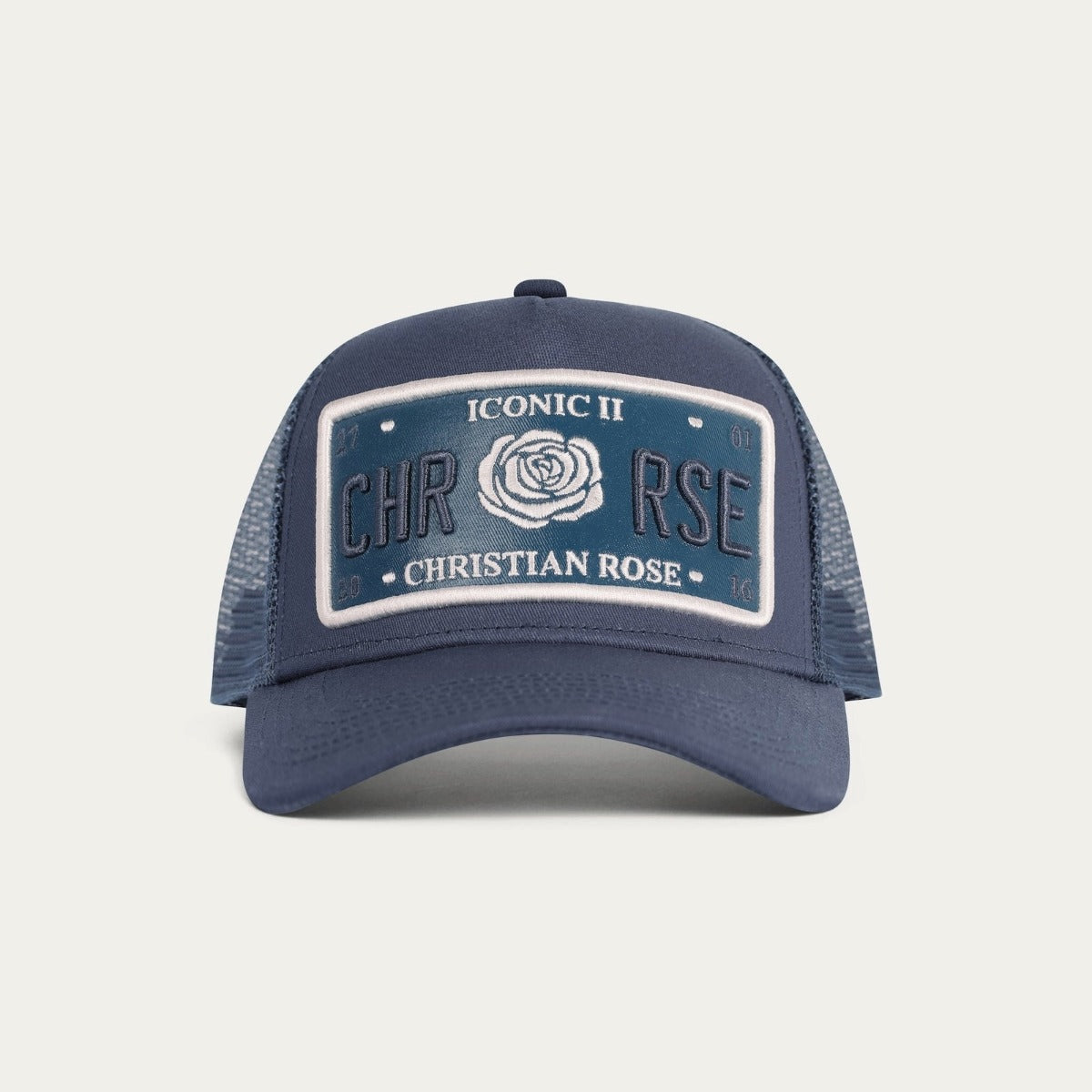 CHRISTIAN ROSE ICONIC VINYL PATCH CAP NAVY/WHITE CR011NW