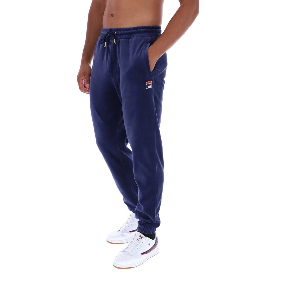 FILA EDDIE PANT 2 VELOUR TRACK PANT NAVY BLUE