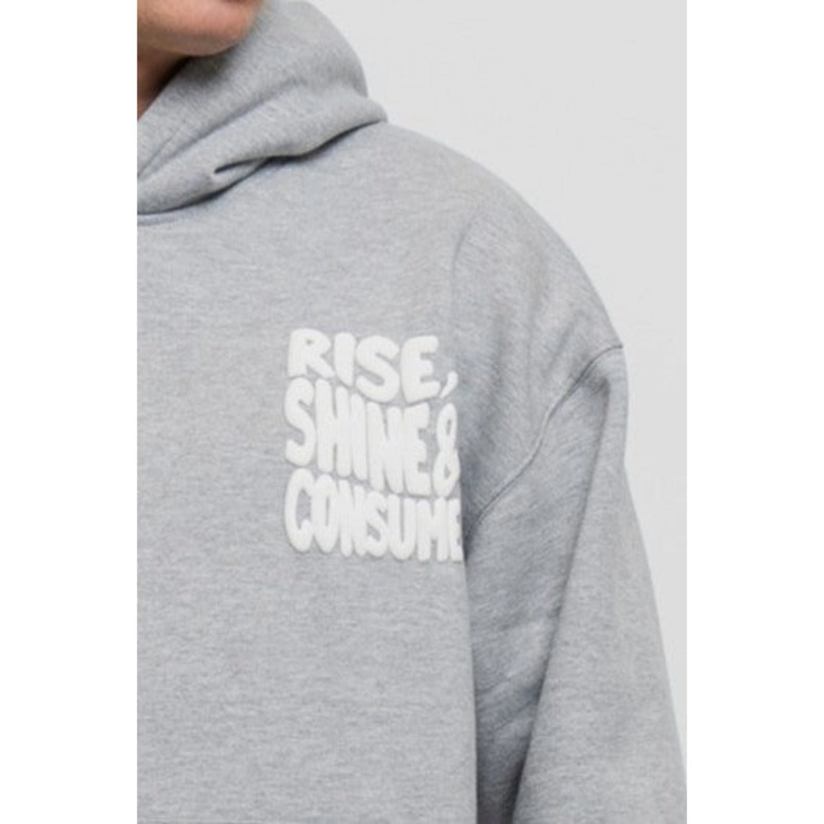 FRESH FLAVOURS RISE, SHINE & CONSUME HOODIE LIGHT GREY