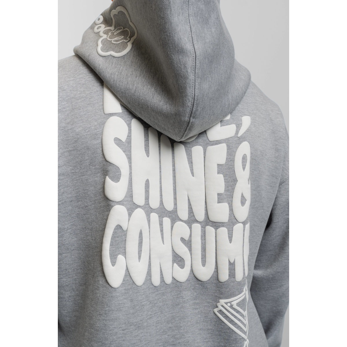 FRESH FLAVOURS RISE, SHINE & CONSUME HOODIE LIGHT GREY