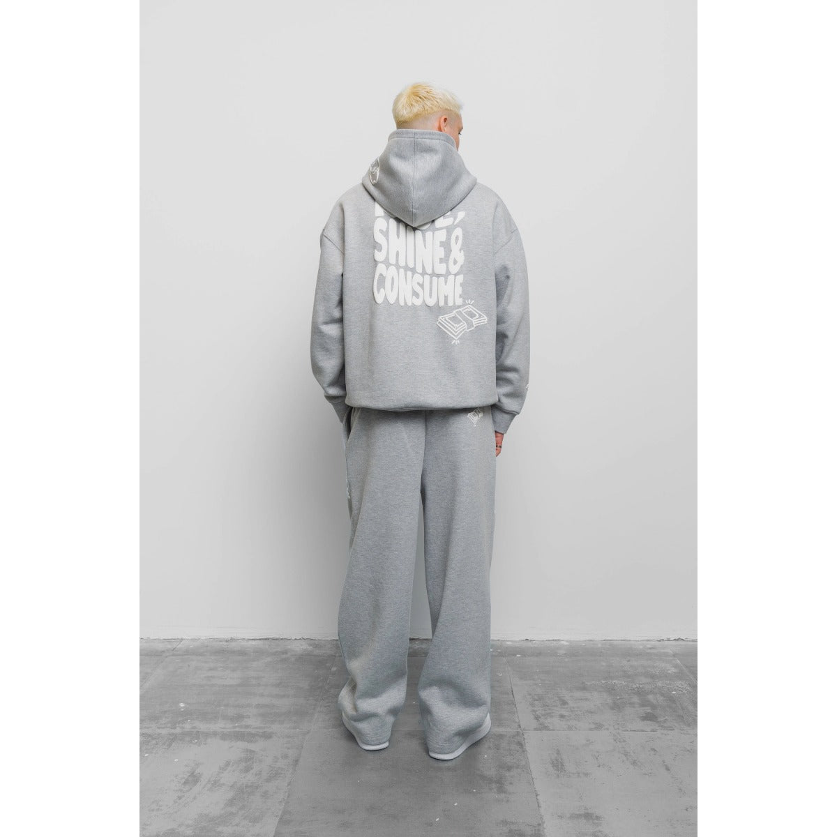 FRESH FLAVOURS RISE, SHINE & CONSUME HOODIE LIGHT GREY