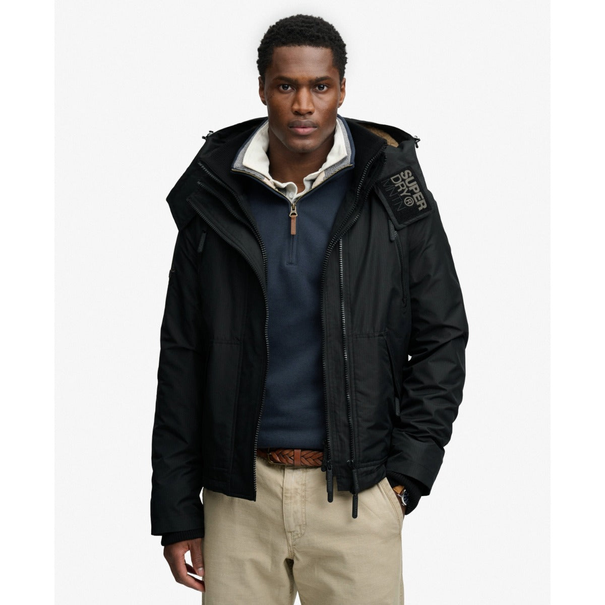 SUPERDRY HOODED MF ARCTIC WINDCHEATER BLACK 02A