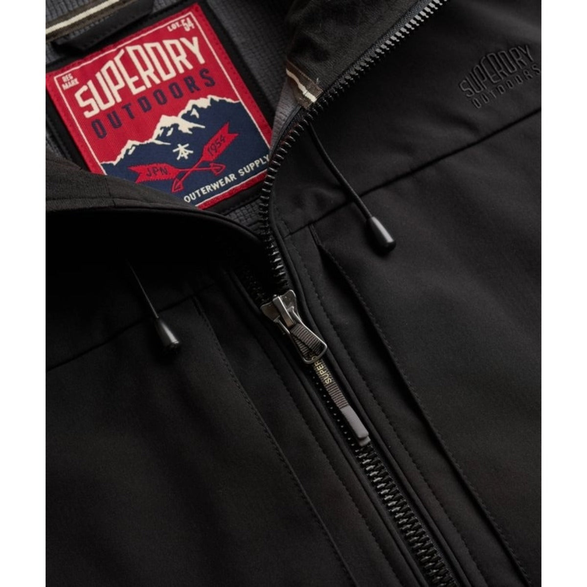 SUPERDRY HOODED SOFTSHELL TREKKER JACKET BLACK 02A