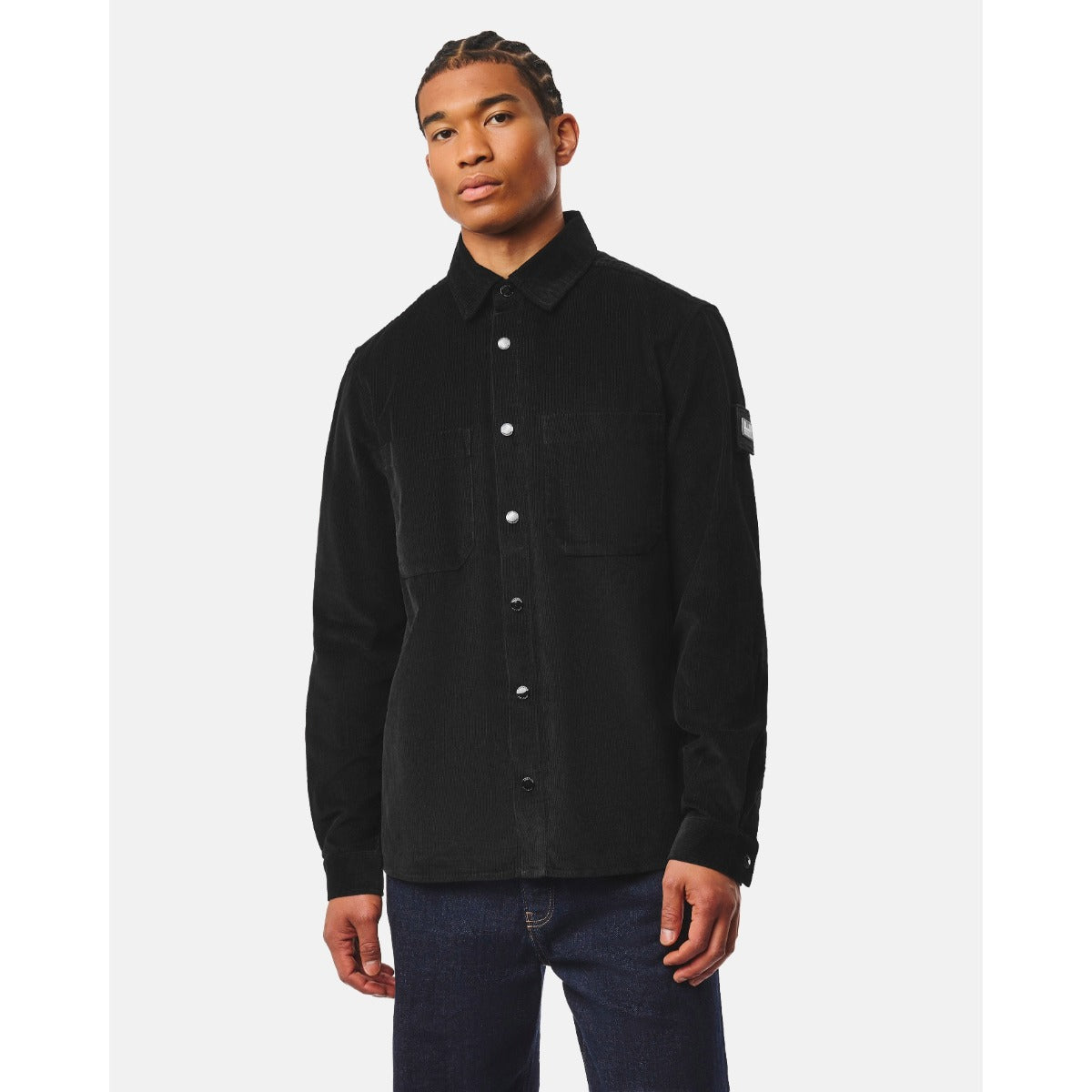 WEEKEND OFFENDER ERDING CORD SHIRT BLACK
