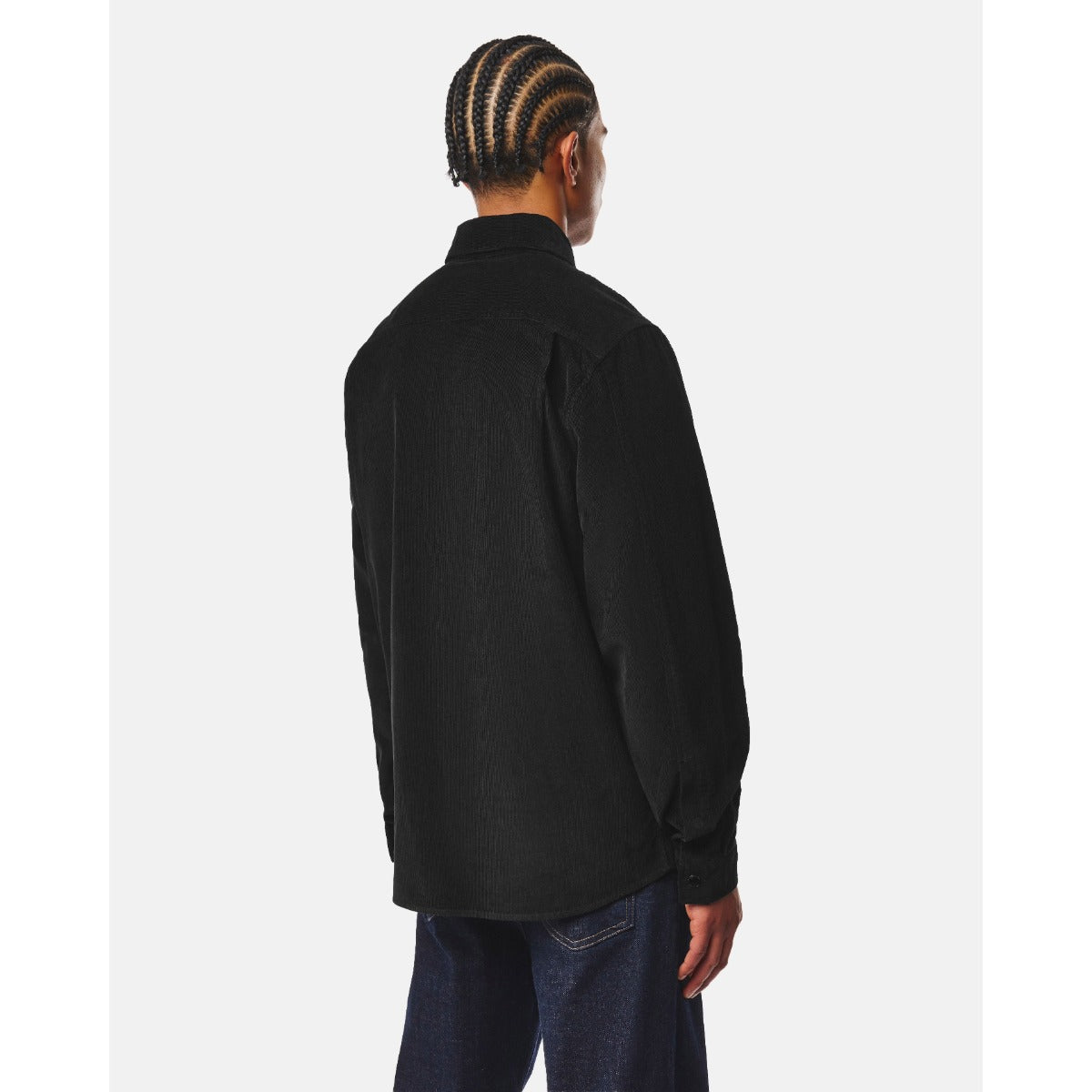 WEEKEND OFFENDER ERDING CORD SHIRT BLACK