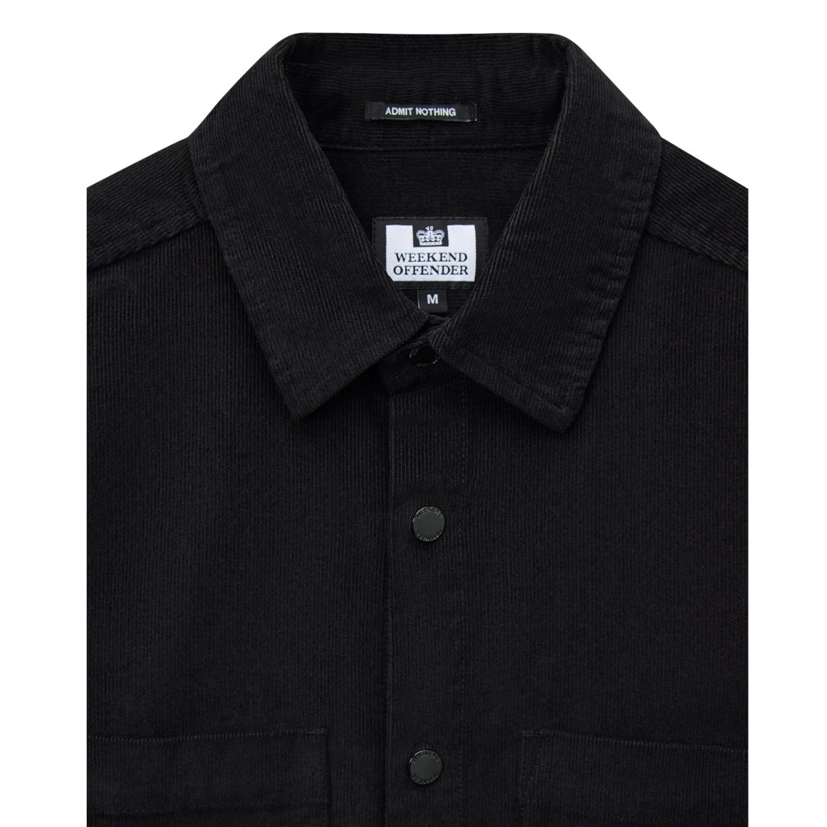 WEEKEND OFFENDER ERDING CORD SHIRT BLACK