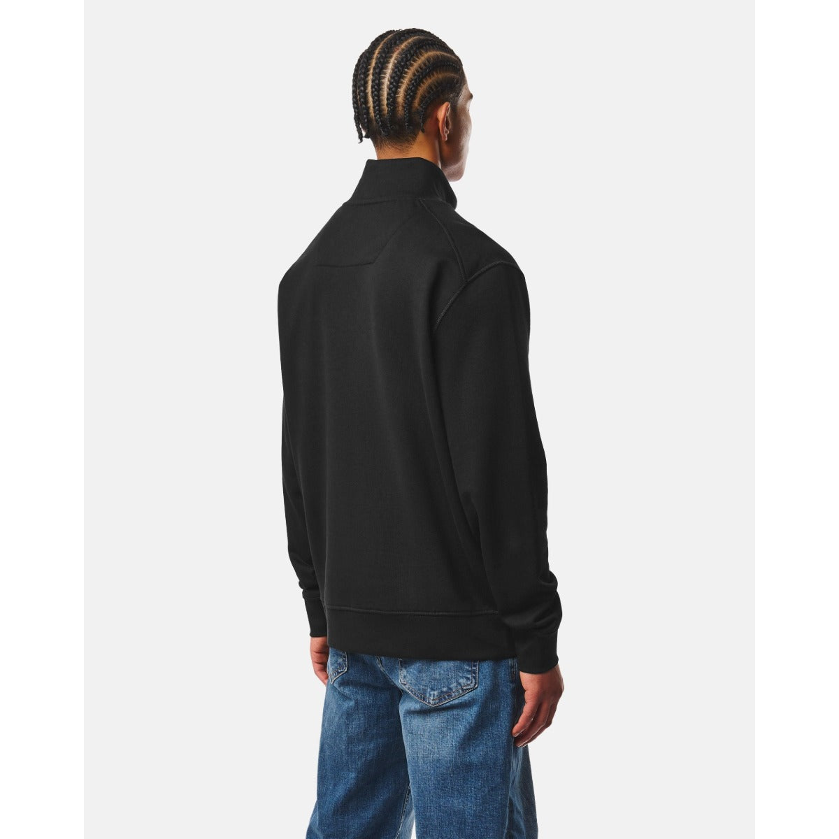 WEEKEND OFFENDER KRAVIZ 1/4 ZIP SWEATSHIRT BLACK