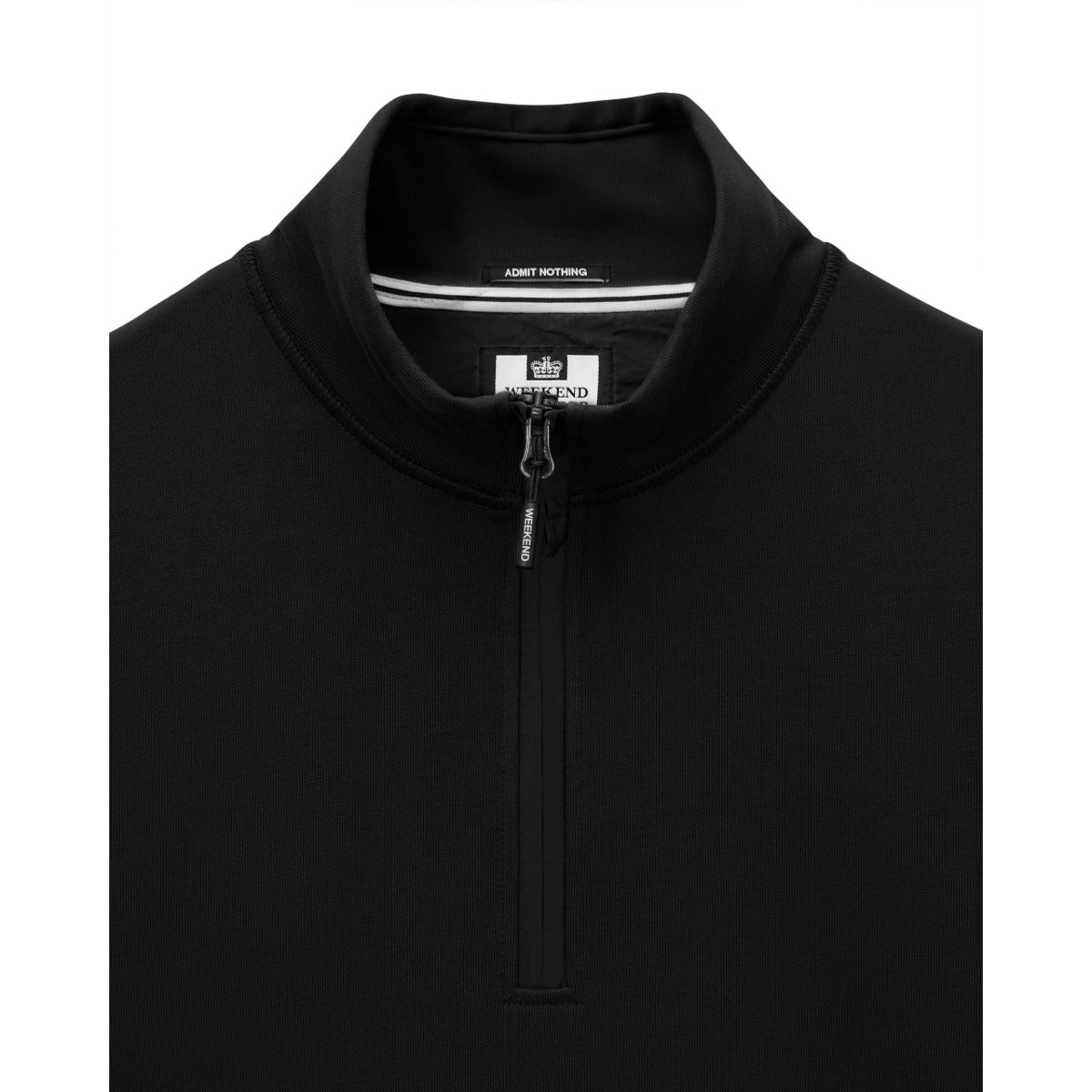 WEEKEND OFFENDER KRAVIZ 1/4 ZIP SWEATSHIRT BLACK