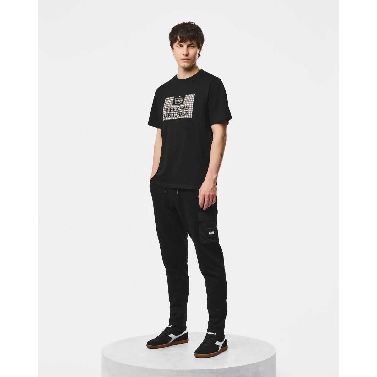 WEEKEND OFFENDER SHEVCHENKO HOUSE CHECK PRISON T-SHIRT BLACK