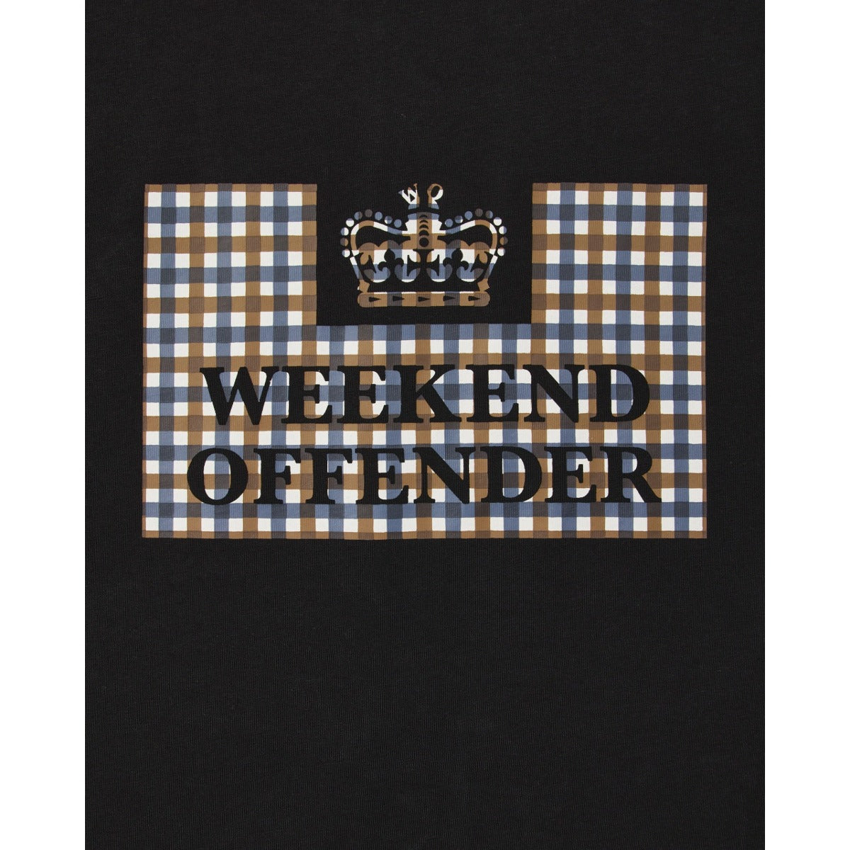 WEEKEND OFFENDER SHEVCHENKO HOUSE CHECK PRISON T-SHIRT BLACK
