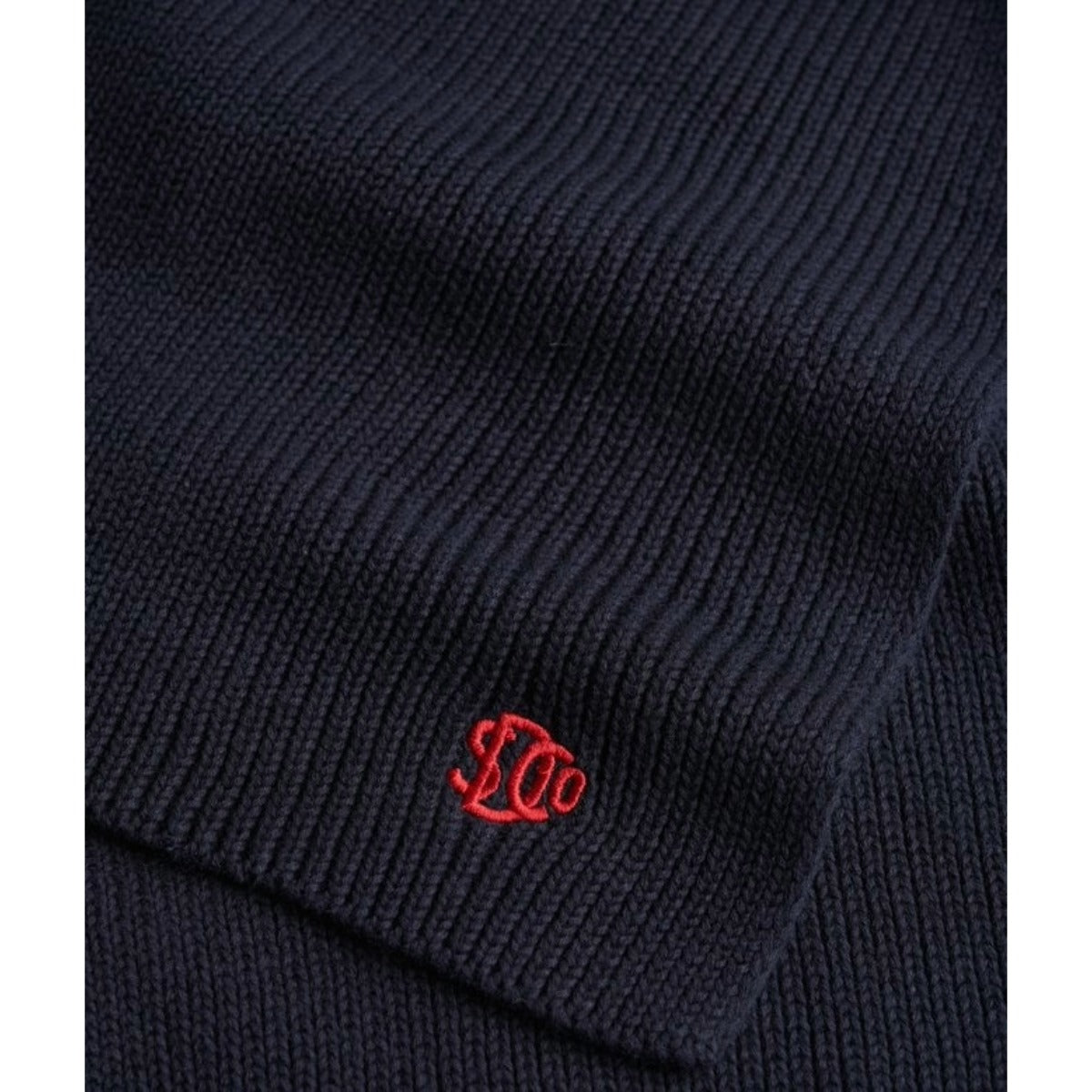 SUPERDRY SD LOGO KNITTED SCARF ECLIPSE M9310565A-98T NAVY
