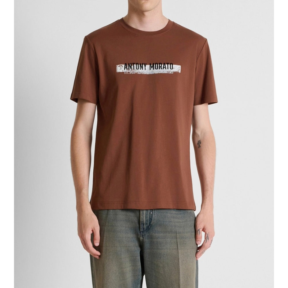 ANTONY MORATO LOGO T-SHIRT TOBACCO MMKS02715