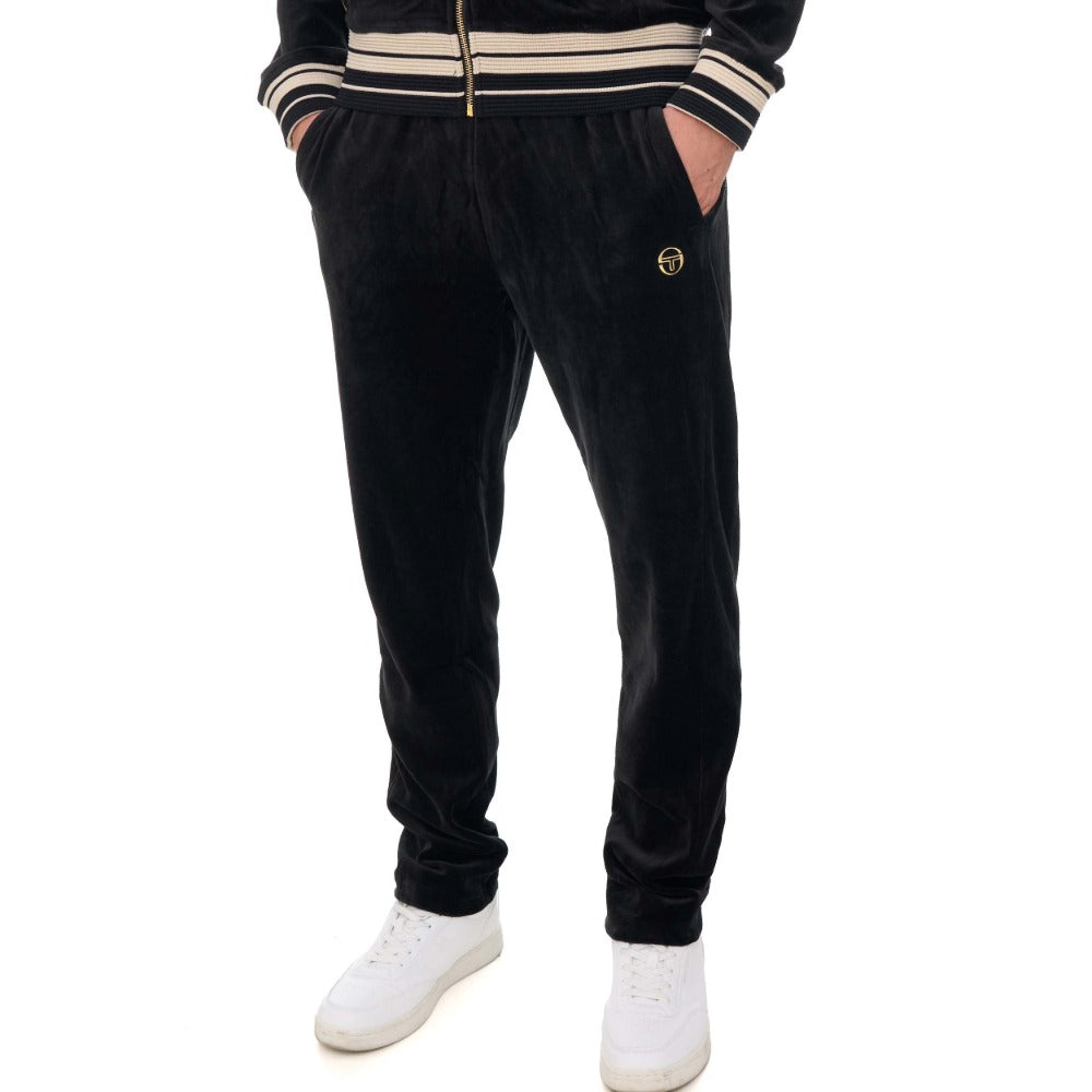 SERGIO TACCHINI LAZZARI VELOUR TRACK PANT BLACK