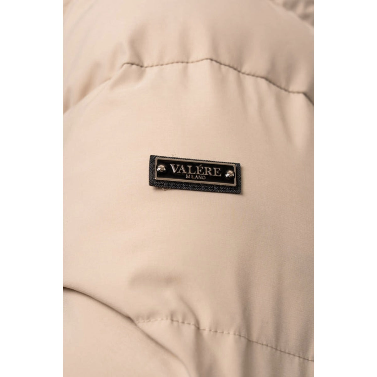 VALERE MONO LOGO PUFFER JACKET ECRU