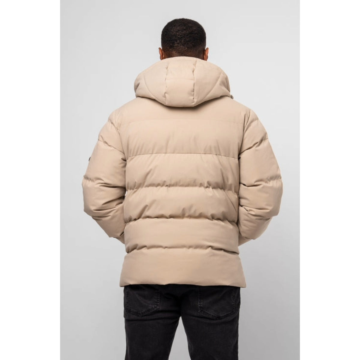 VALERE MONO LOGO PUFFER JACKET ECRU