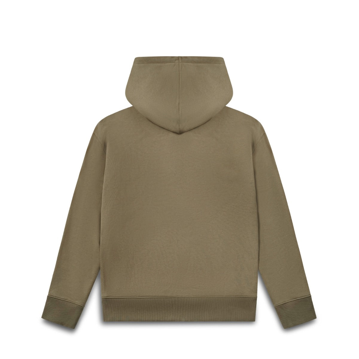 CHRISTIAN ROSE LEFT CHEST RHINESTONE PLATE ZIP THRU HOODIE OLIVE