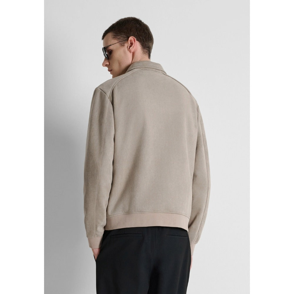 ANTONY MORATO BEIGE SUEDETTE JACKET WITH COLLAR MMFL01162