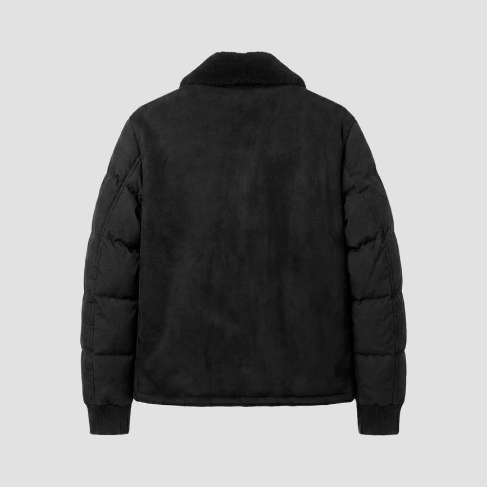 ANTONY MORATO BLACK SUEDETTE JACKET WITH NYLON SLEEVES MMCO01025