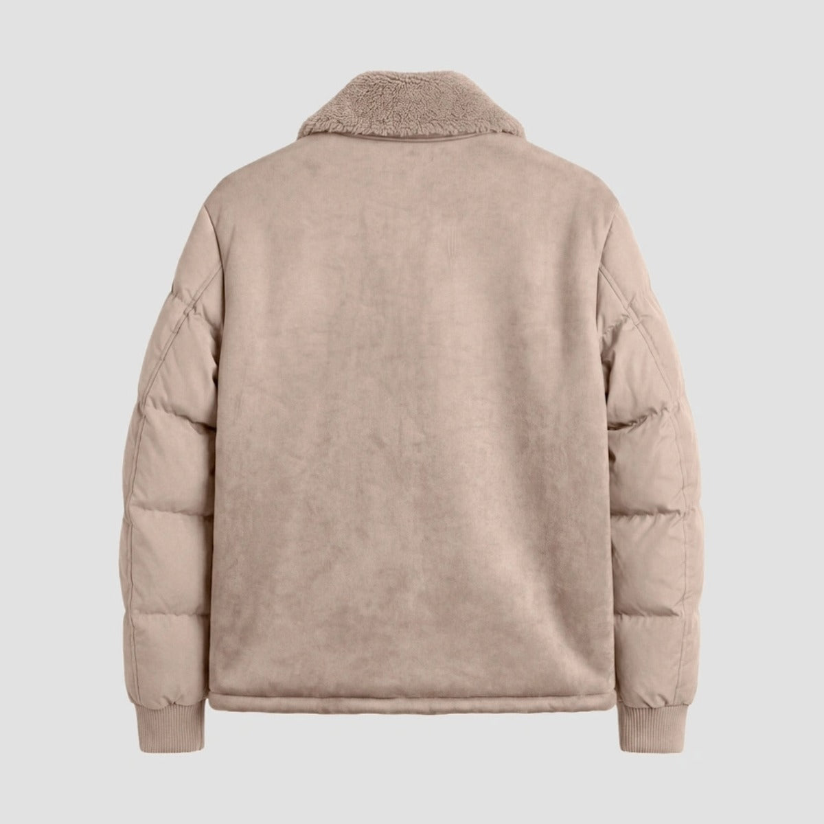 ANTONY MORATO BEIGE SUEDETTE JACKET WITH NYLON SLEEVES MMCO01025