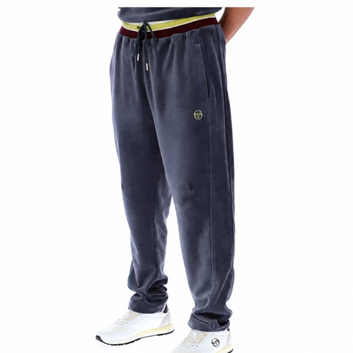 SERGIO TACCHINI SARTORI VELOUR TRACK PANT TURBULENCE GREY