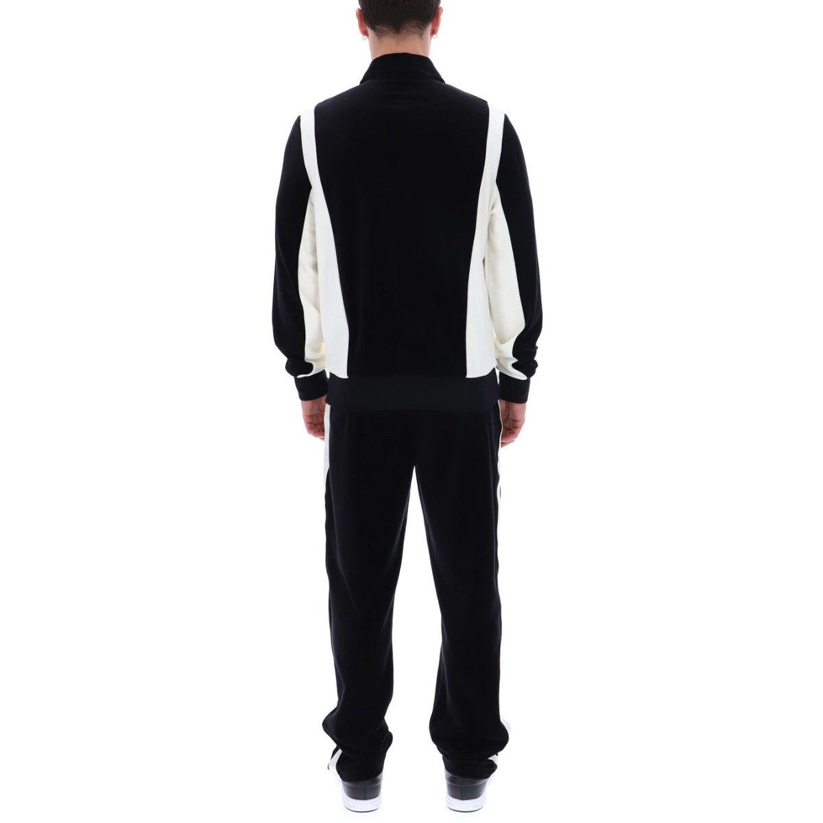 FILA LAZARO VELOUR COLOUR BLOCK JACKET  BLACK