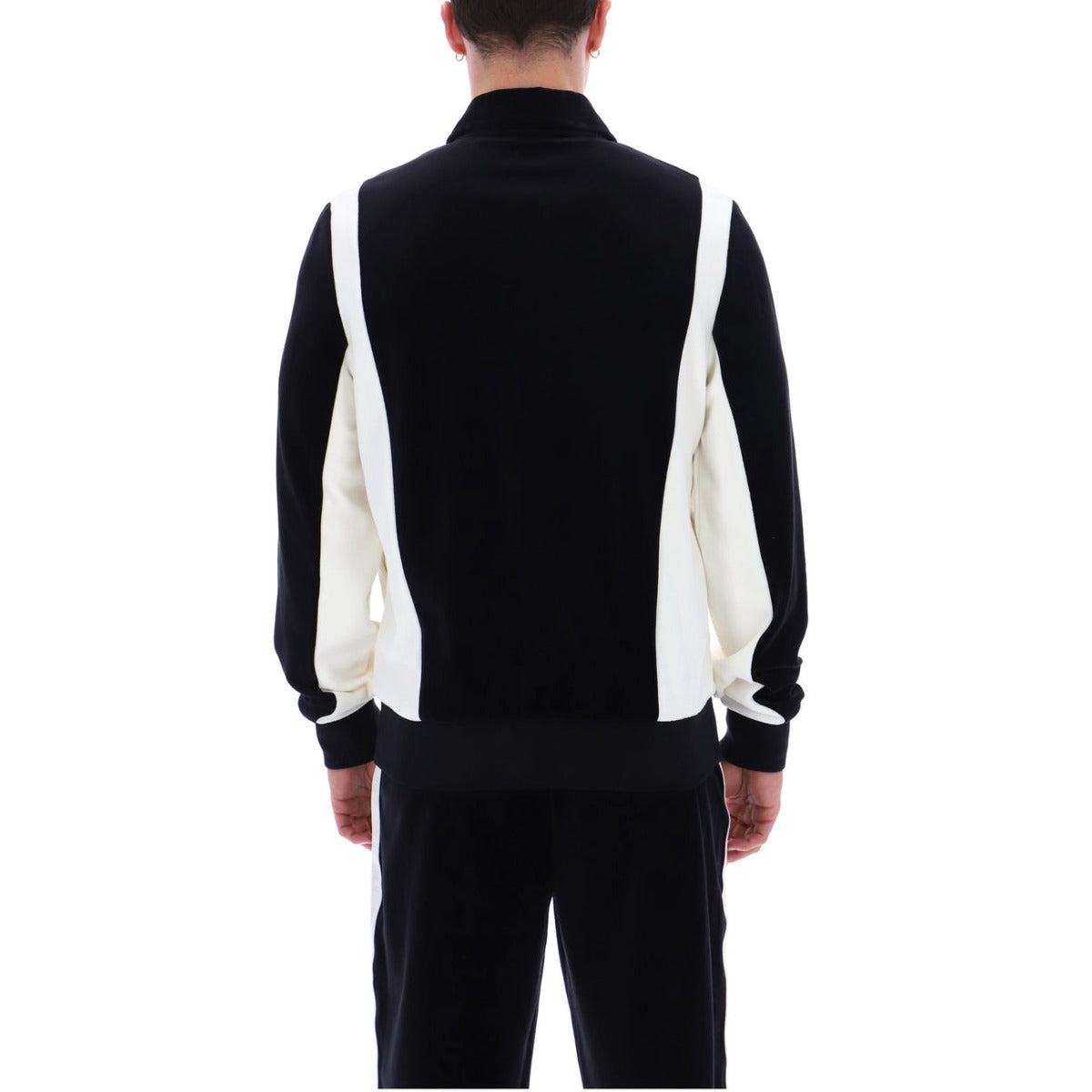 FILA LAZARO VELOUR COLOUR BLOCK JACKET  BLACK