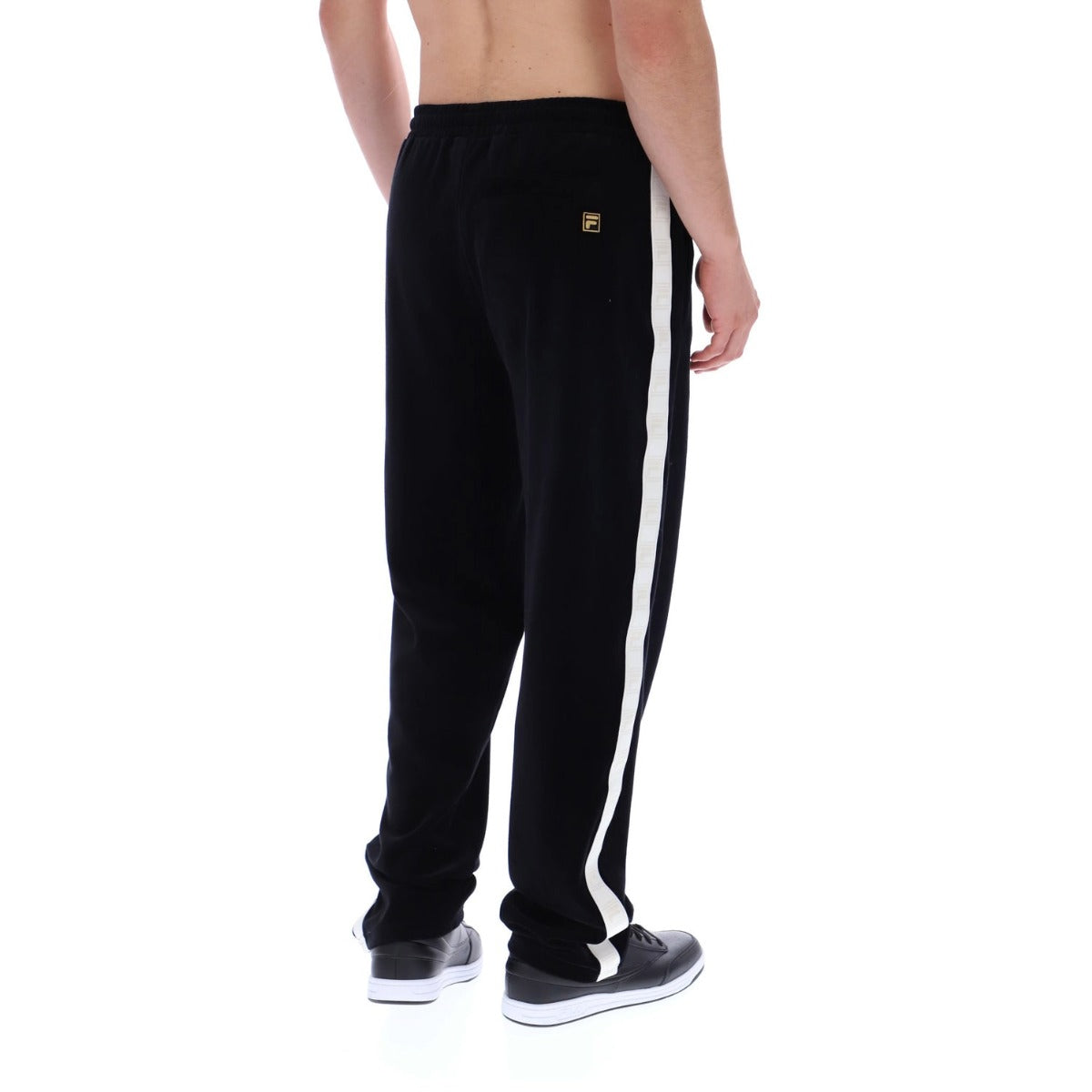 FILA FARIO VELOUR TRACK PANT WITH TAPE BLACK