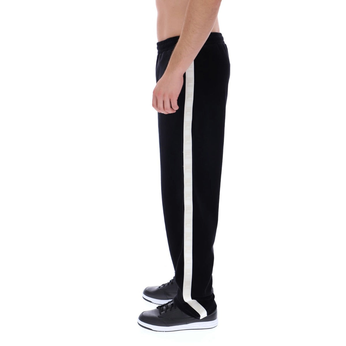 FILA FARIO VELOUR TRACK PANT WITH TAPE BLACK