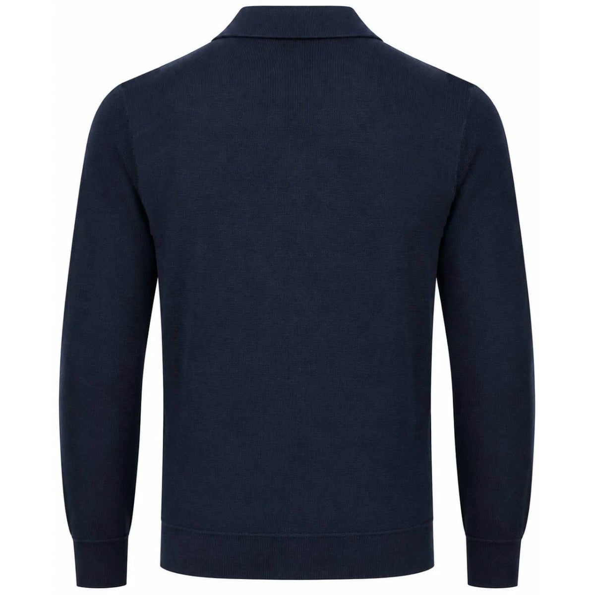 GABICCI PEDRO STRIPED KNITTED L/S FULL BUTTON JUMPER NAVY V57GM12