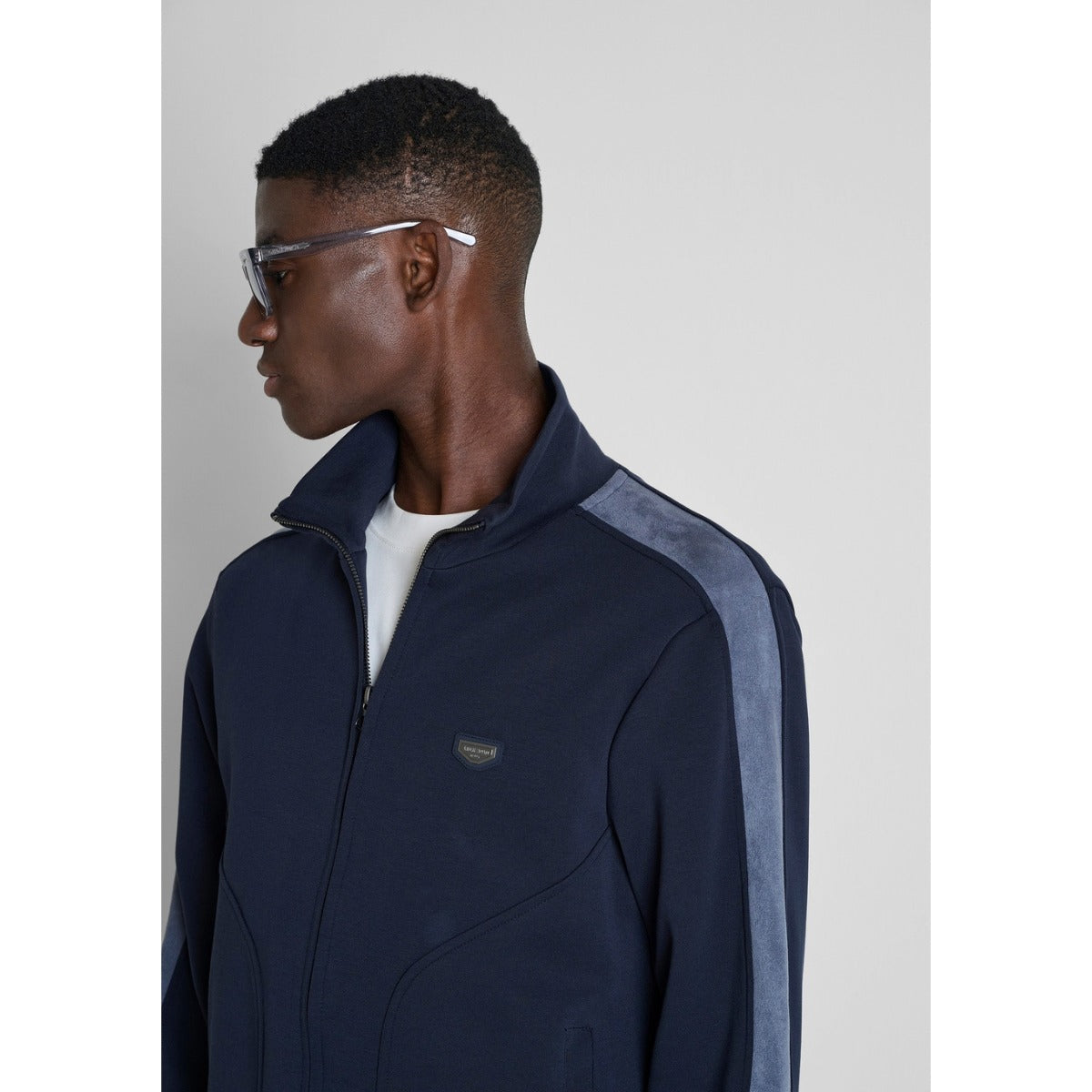 ANTONY MORATO SLIM FIT ZIP UP SWEATSHIRT MARINE NAVY MMFL01157