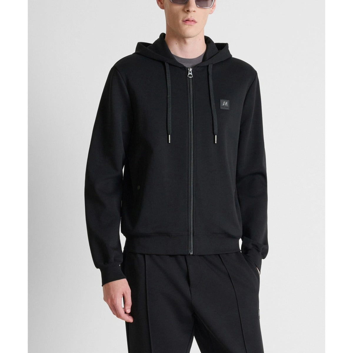 ANTONY MORATO REGULAR FIT ZIP UP HOODIE SWEATSHIRT BLACK MMFL01172