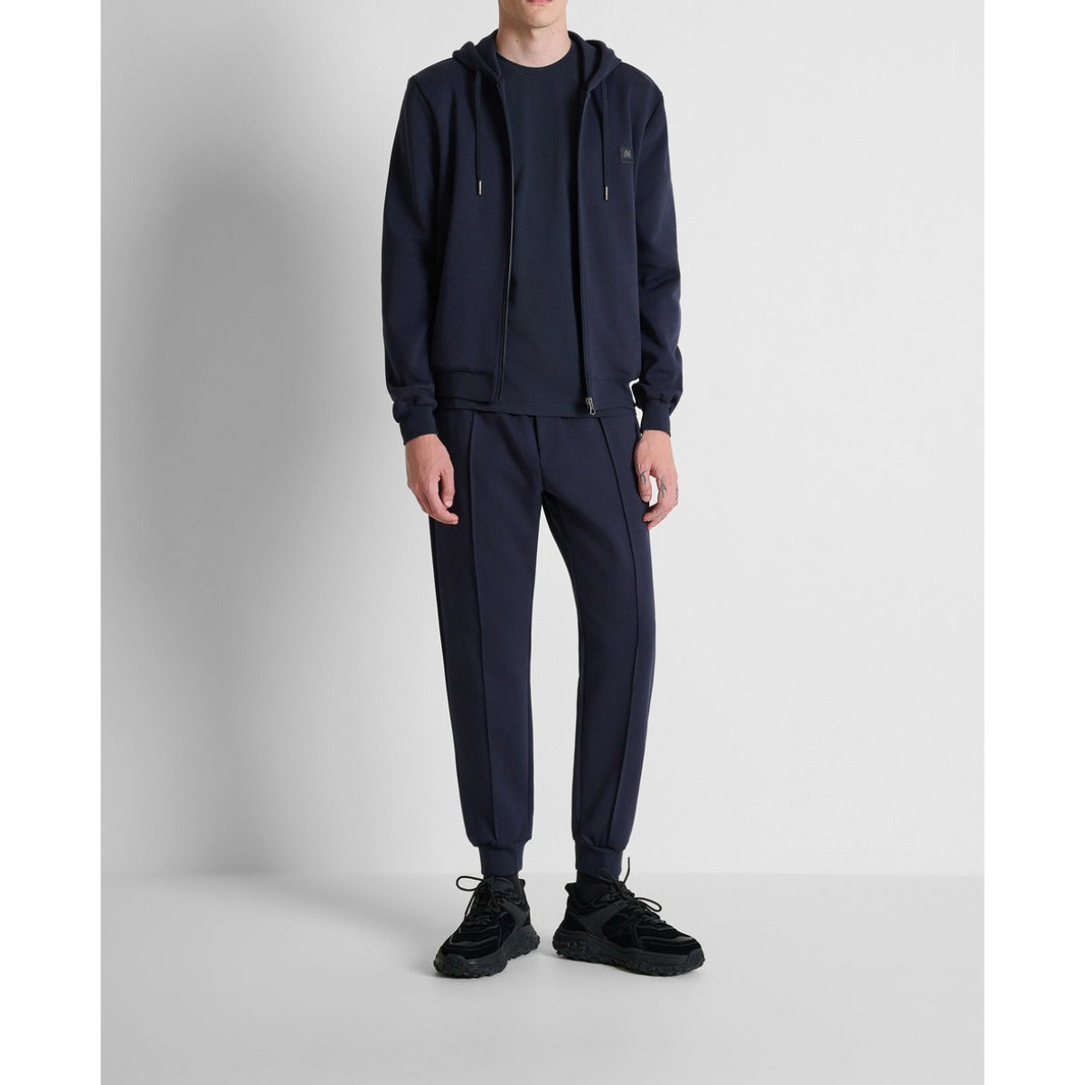 ANTONY MORATO REGULAR FIT ZIP UP HOODIE SWEATSHIRT MARINE NAVY MMFL01172