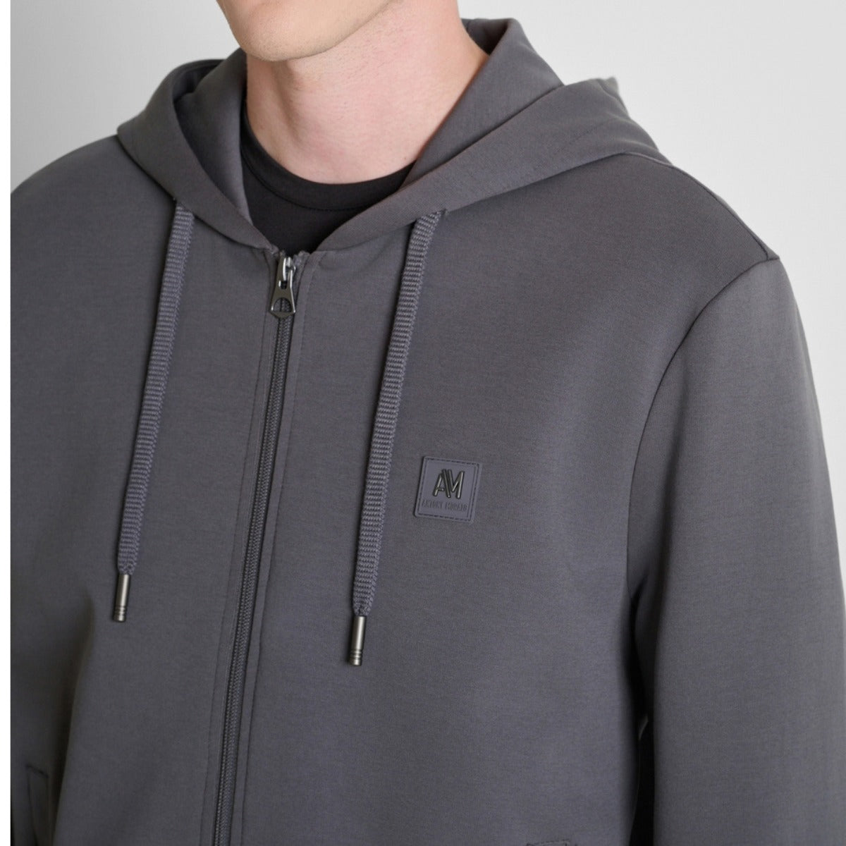 ANTONY MORATO REGULAR FIT ZIP UP HOODIE SWEATSHIRT STEEL GREY MMFL01172