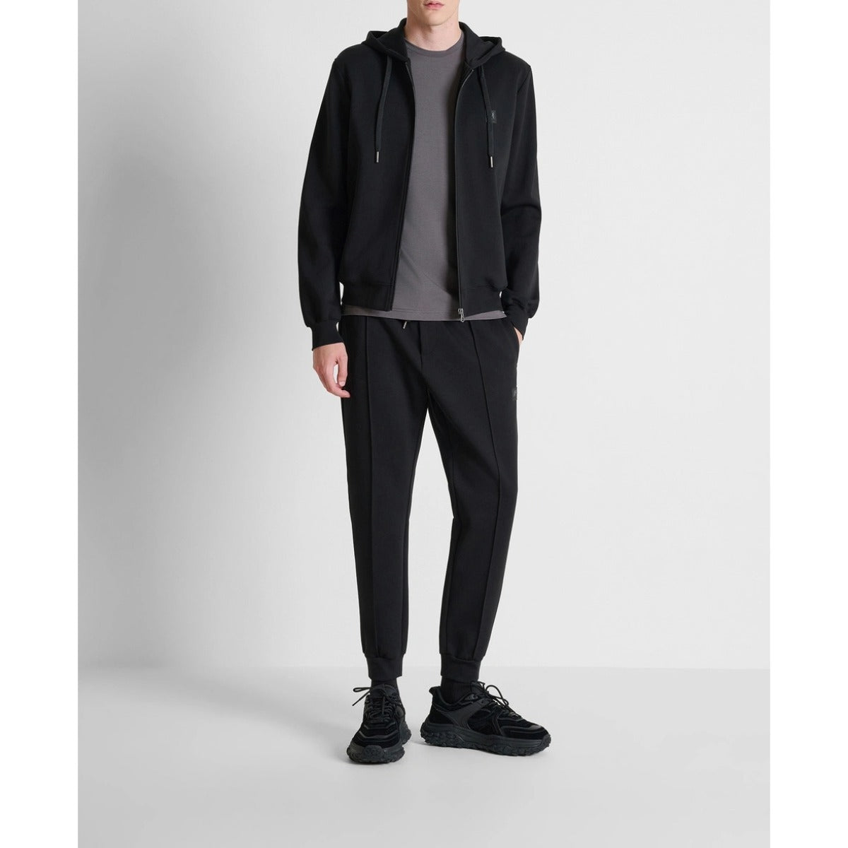 ANTONY MORATO REGULAR FIT ZIP UP HOODIE SWEATSHIRT BLACK MMFL01172