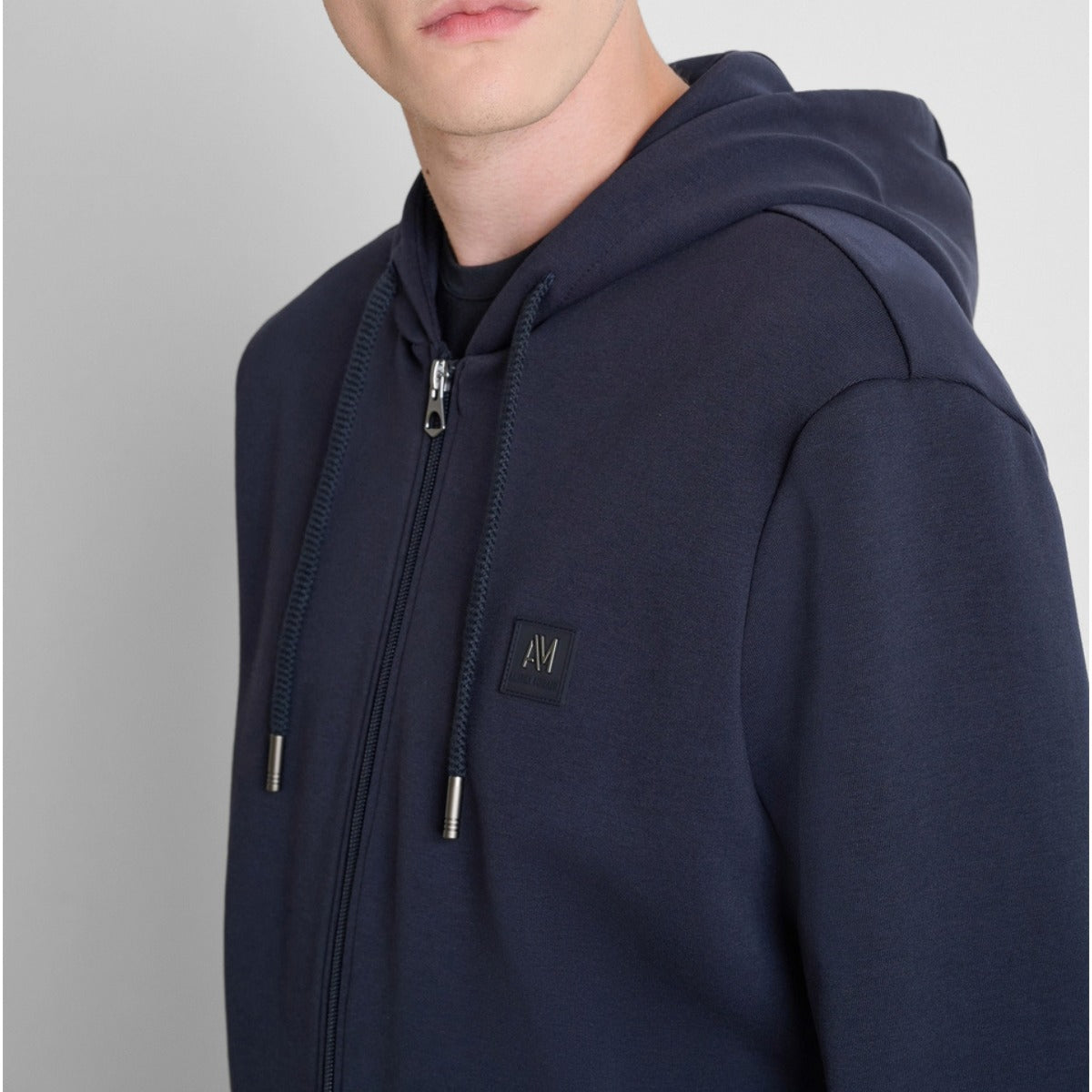 ANTONY MORATO REGULAR FIT ZIP UP HOODIE SWEATSHIRT MARINE NAVY MMFL01172
