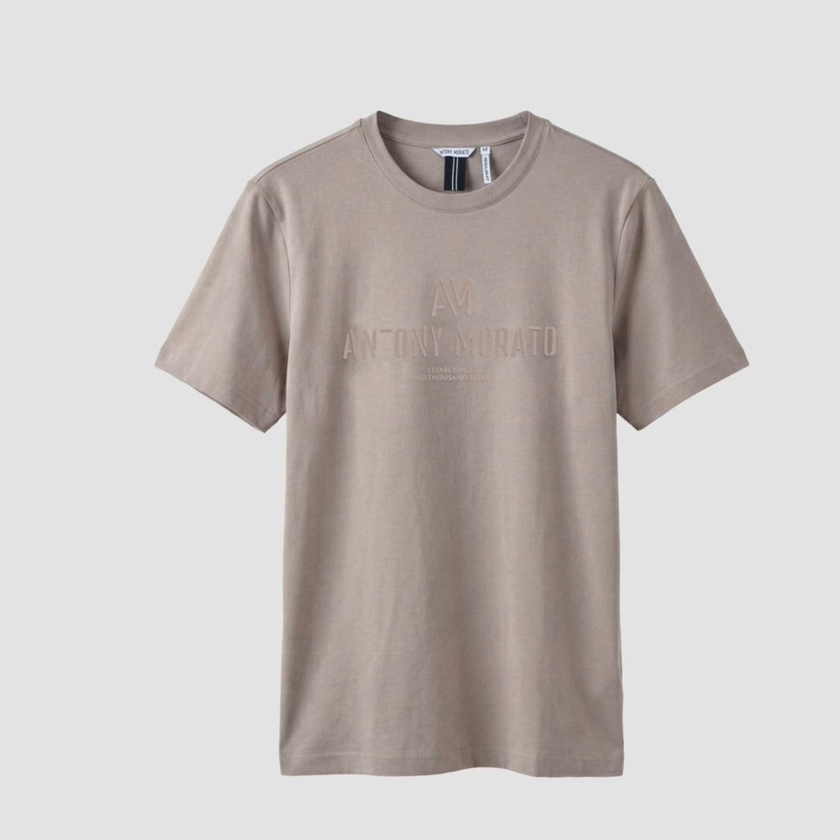 ANTONY MORATO REGULAR FIT FRONT LOGO T-SHIRT GRIT SAND MMKS02730