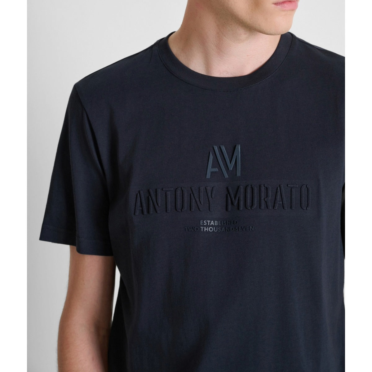 ANTONY MORATO REGULAR FIT FRONT LOGO T-SHIRT MARINE NAVY MMKS02730