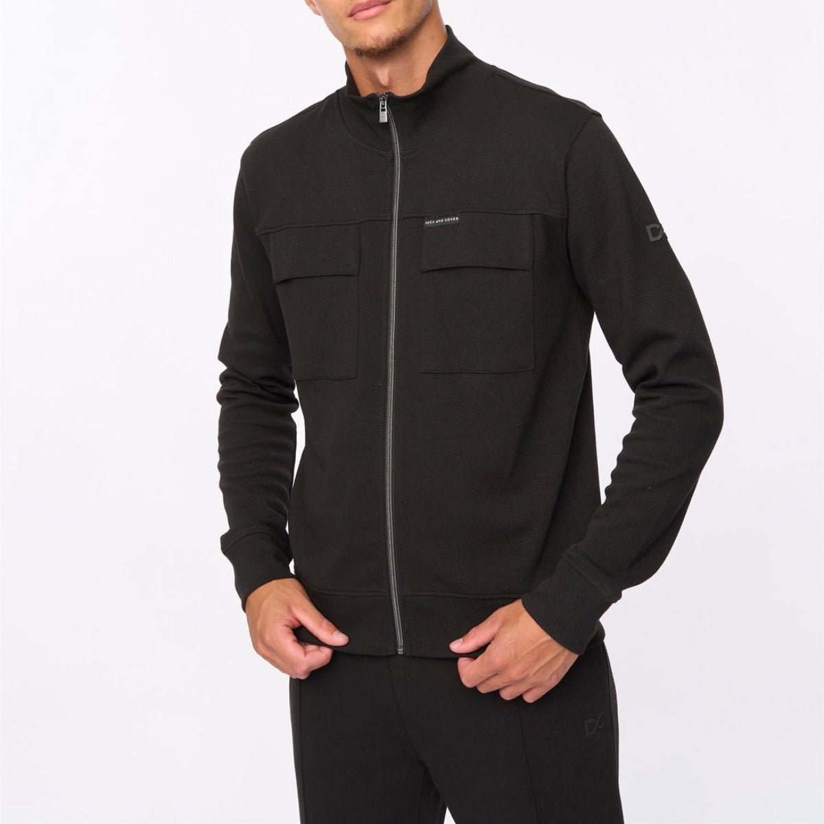 DUCK & COVER TAMES ZIP UP SWEATSHIRT BLACK