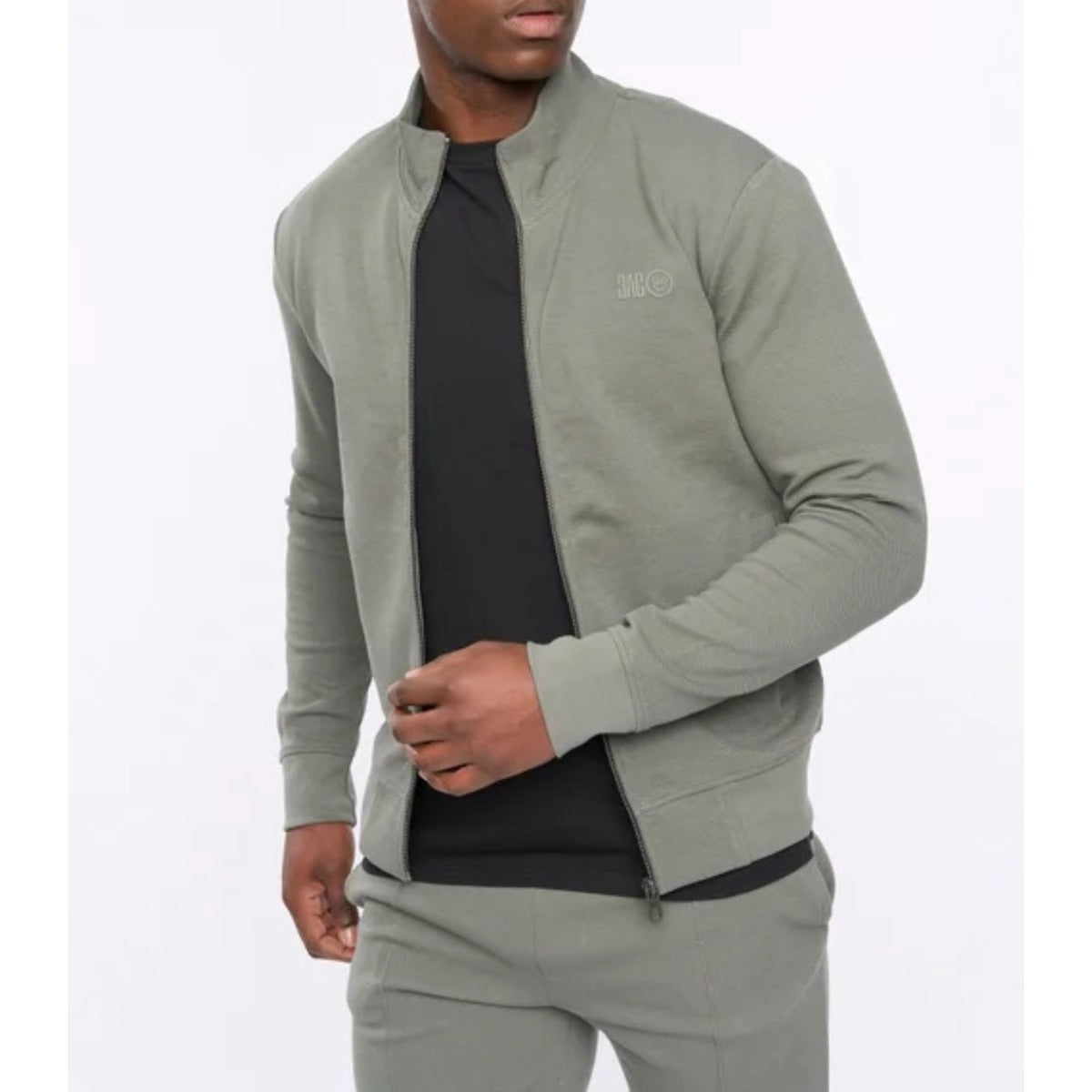 DUCK & COVER HANNINGS ZIP UP SWEATSHIRT OLIVE
