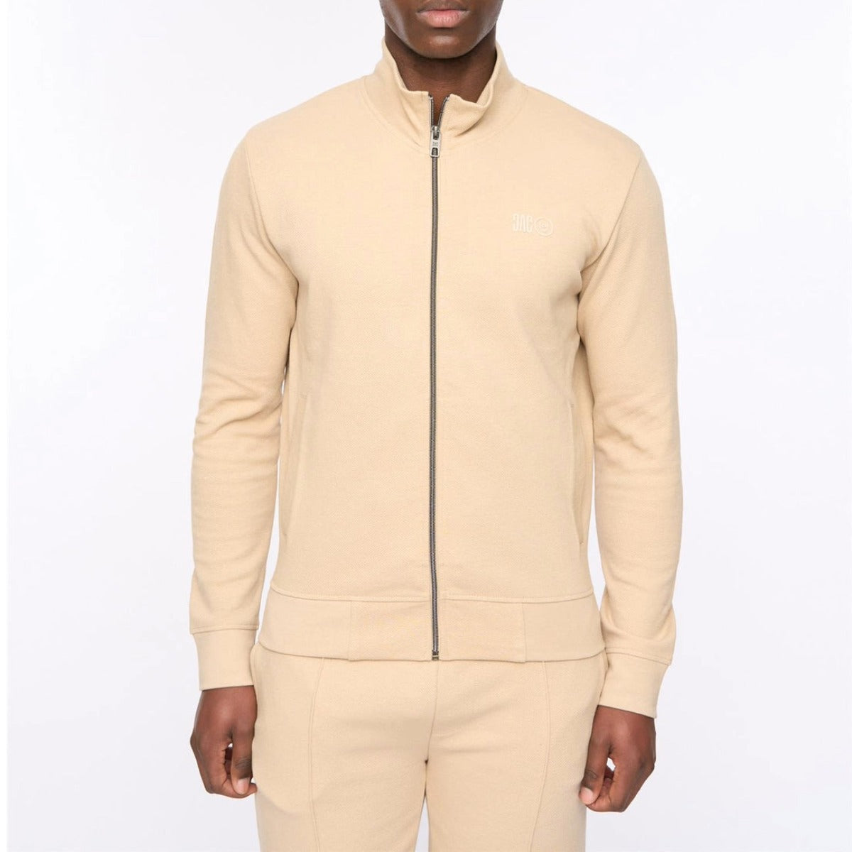 DUCK & COVER HANNINGS ZIP UP SWEATSHIRT STONE