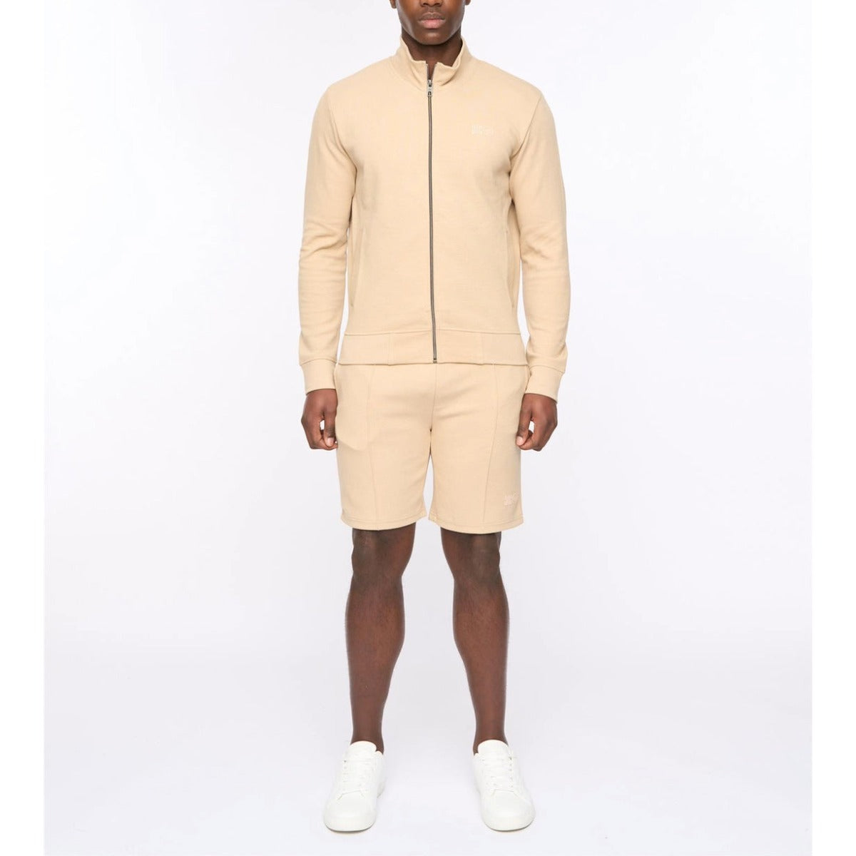 DUCK & COVER HANNINGS ZIP UP SWEATSHIRT STONE