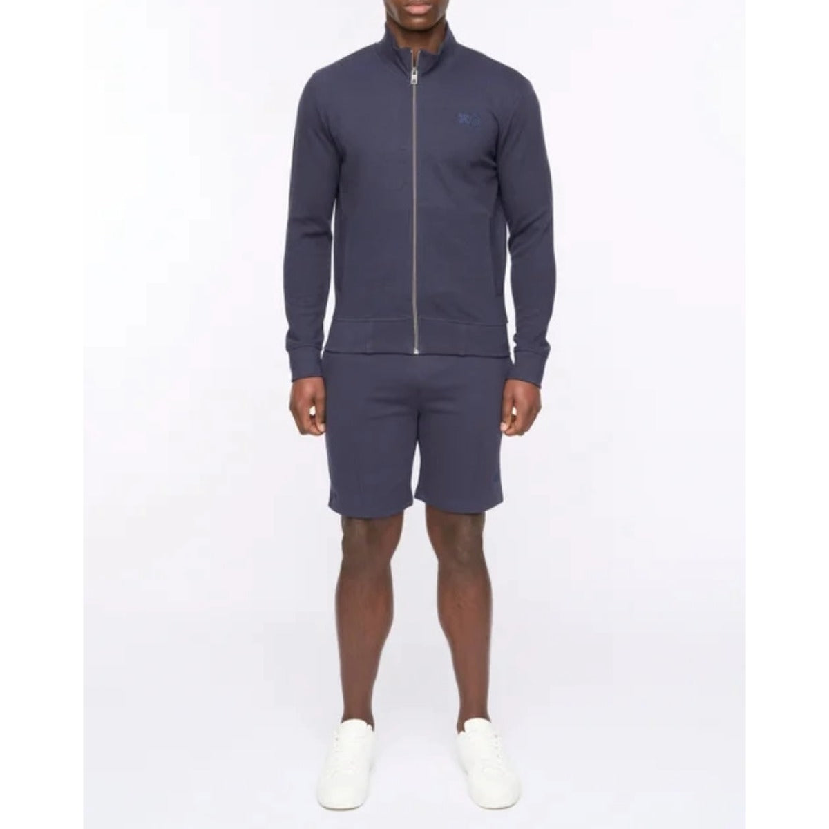 DUCK & COVER HANNINGS ZIP UP SWEATSHIRT NAVY