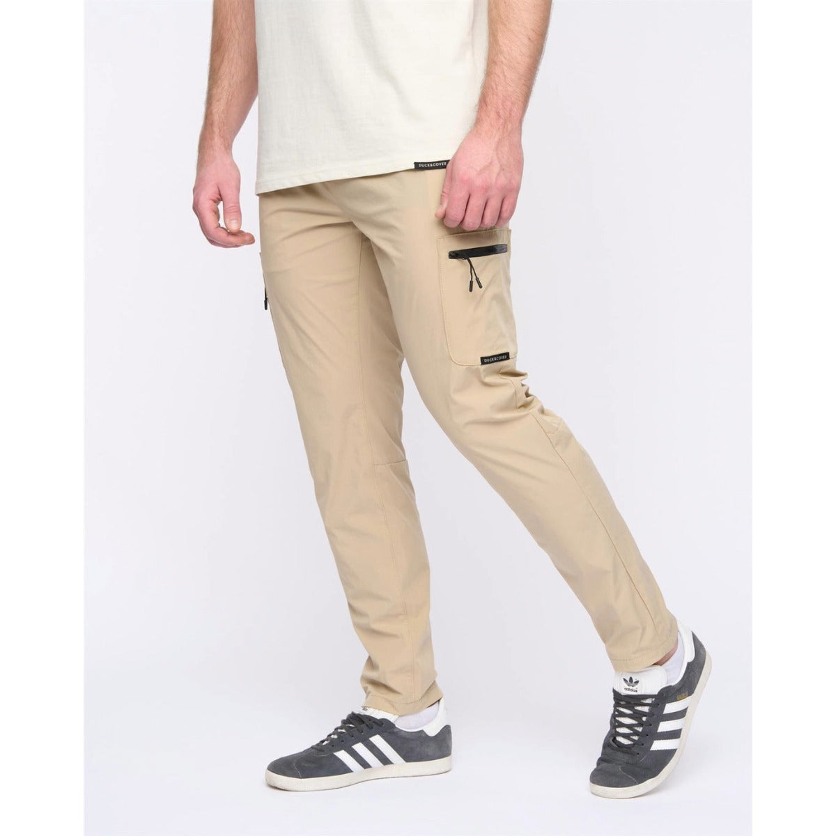 DUCK & COVER PURETORE CARGO PANTS STONE